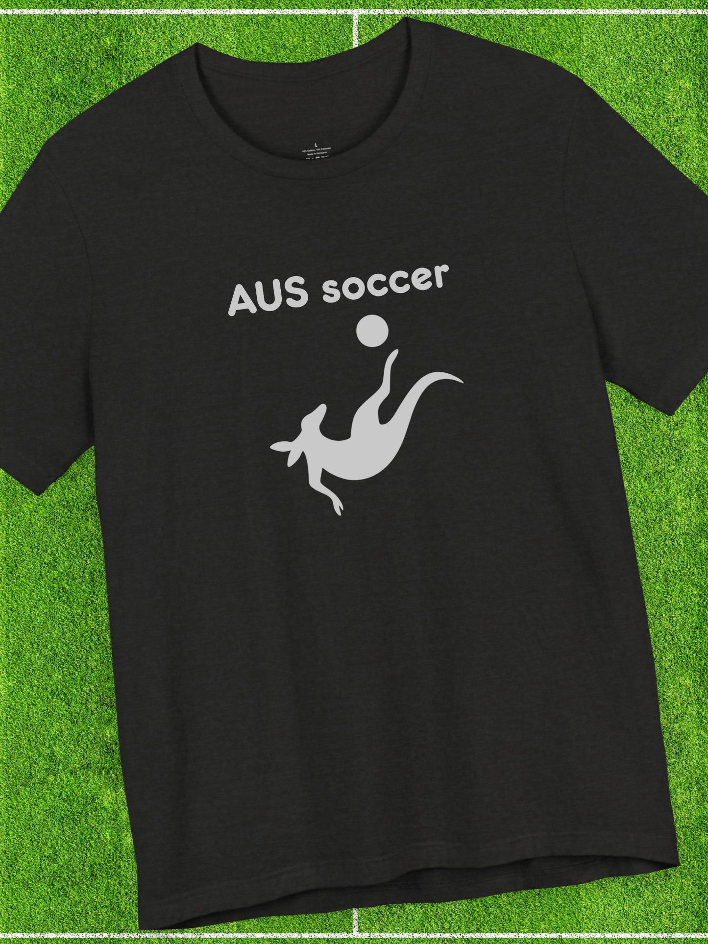 'AUS soccer' Kangaroo Graphic Unisex T-Shirt, Australian Soccer Fan, Animal Lover, Sports Apparel