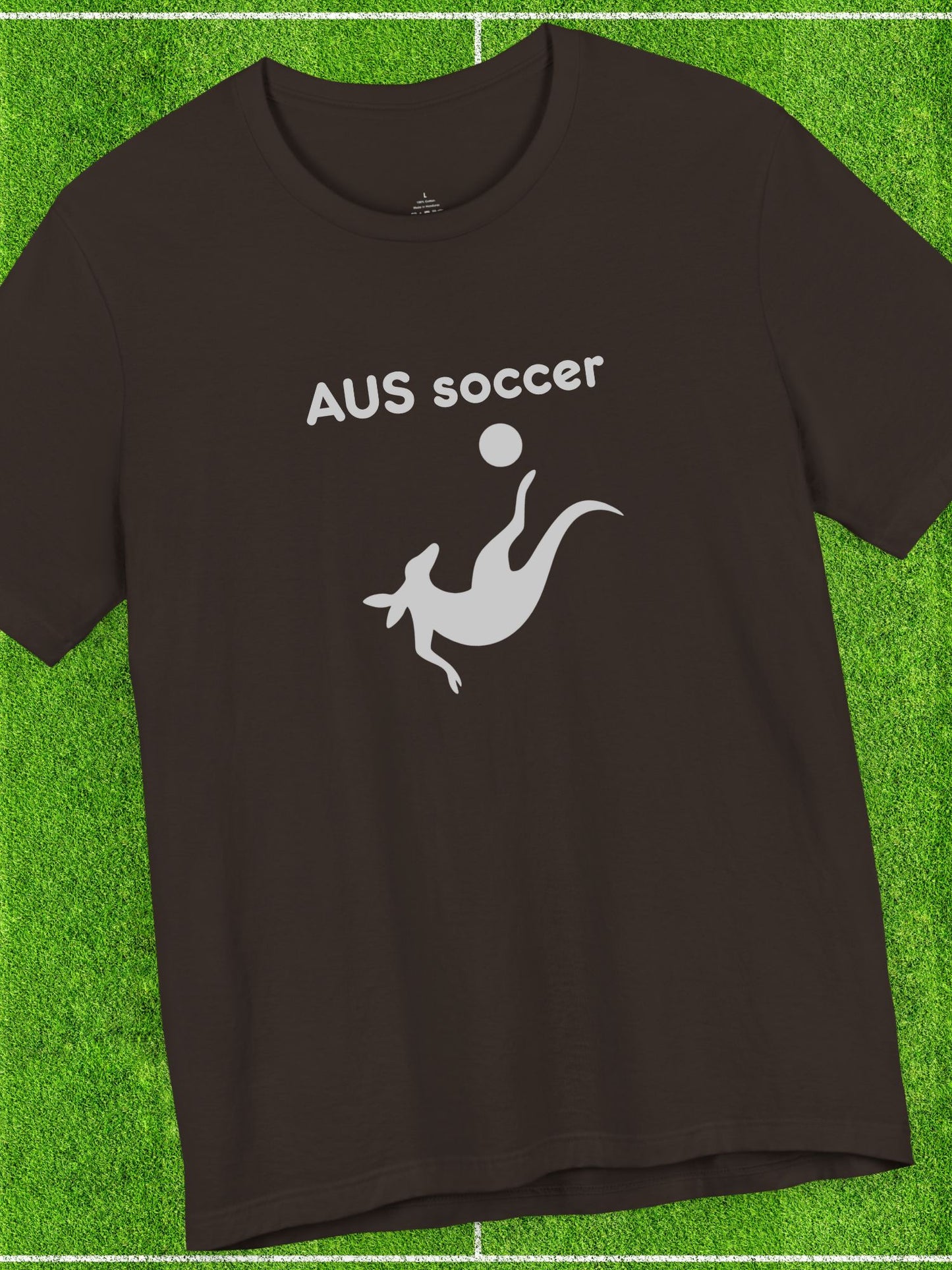 'AUS soccer' Kangaroo Graphic Unisex T-Shirt, Australian Soccer Fan, Animal Lover, Sports Apparel