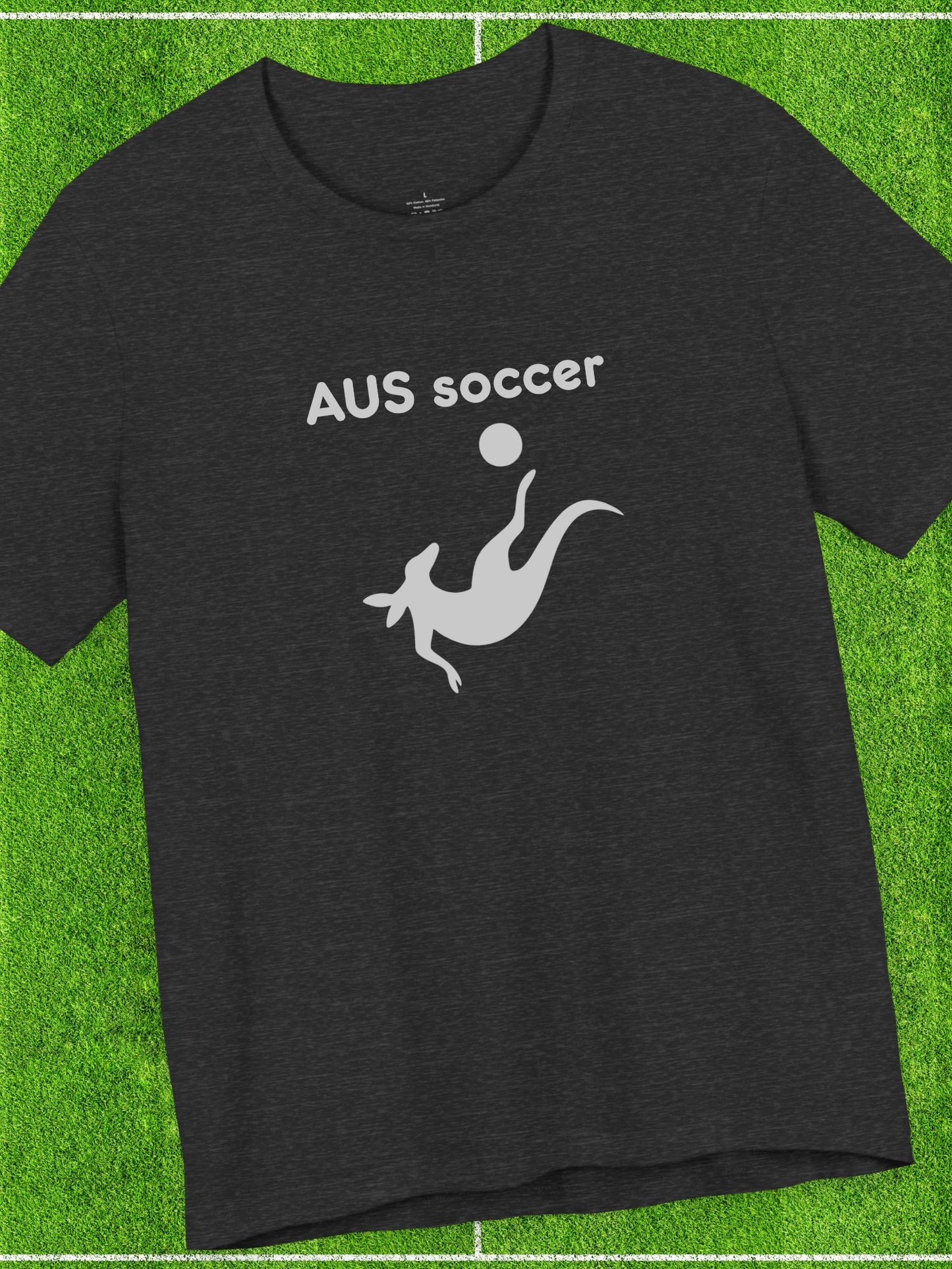 'AUS soccer' Kangaroo Graphic Unisex T-Shirt, Australian Soccer Fan, Animal Lover, Sports Apparel