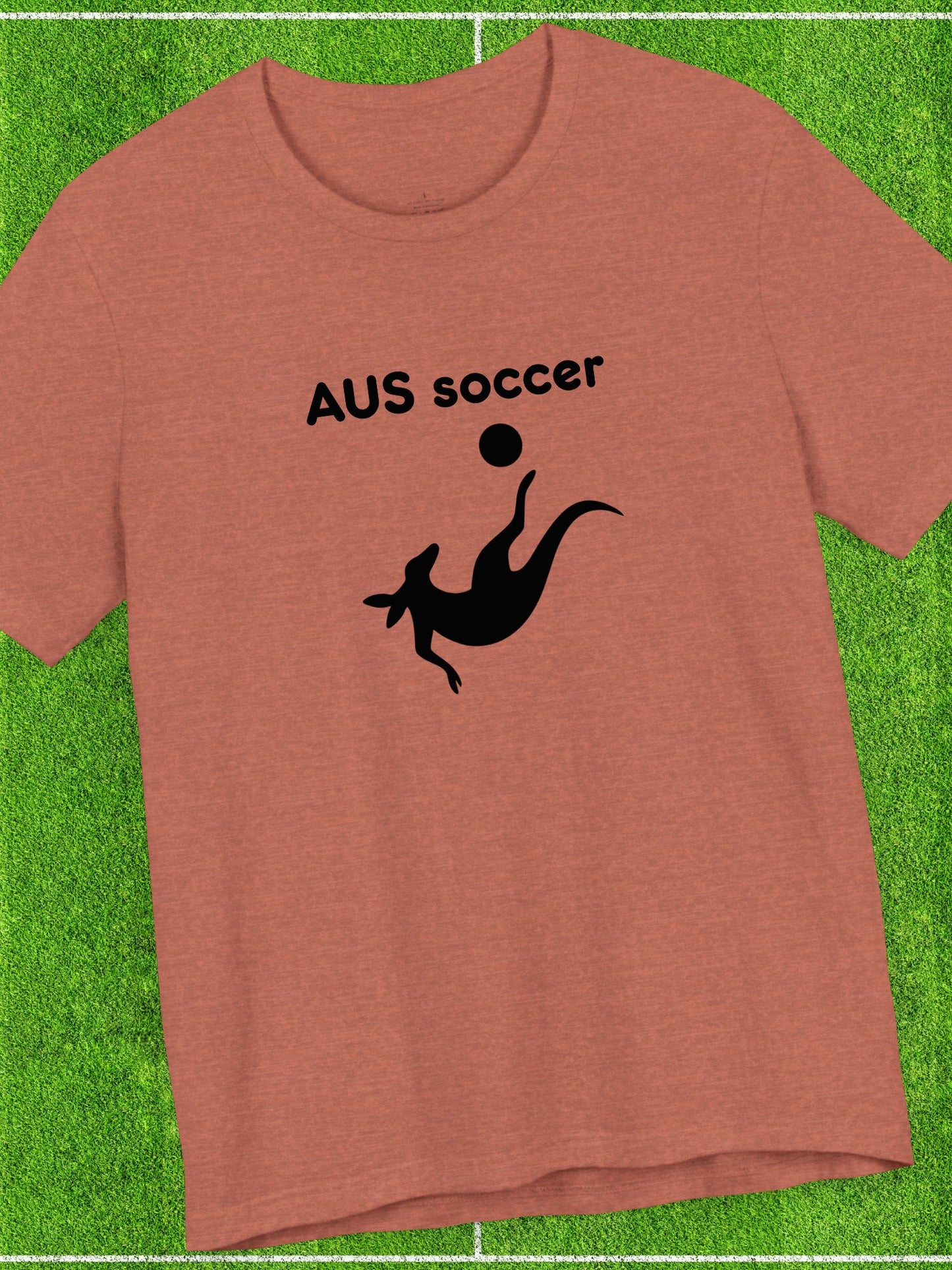 'AUS soccer' Kangaroo Graphic Unisex T-Shirt, Australian Soccer Fan, Animal Lover, Sports Apparel