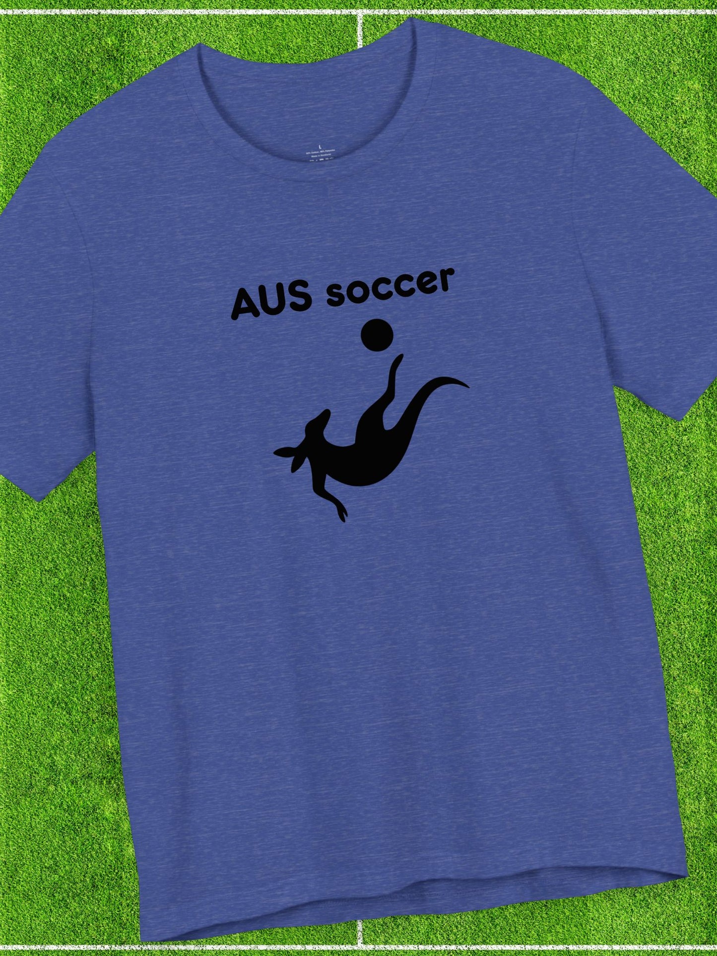 'AUS soccer' Kangaroo Graphic Unisex T-Shirt, Australian Soccer Fan, Animal Lover, Sports Apparel