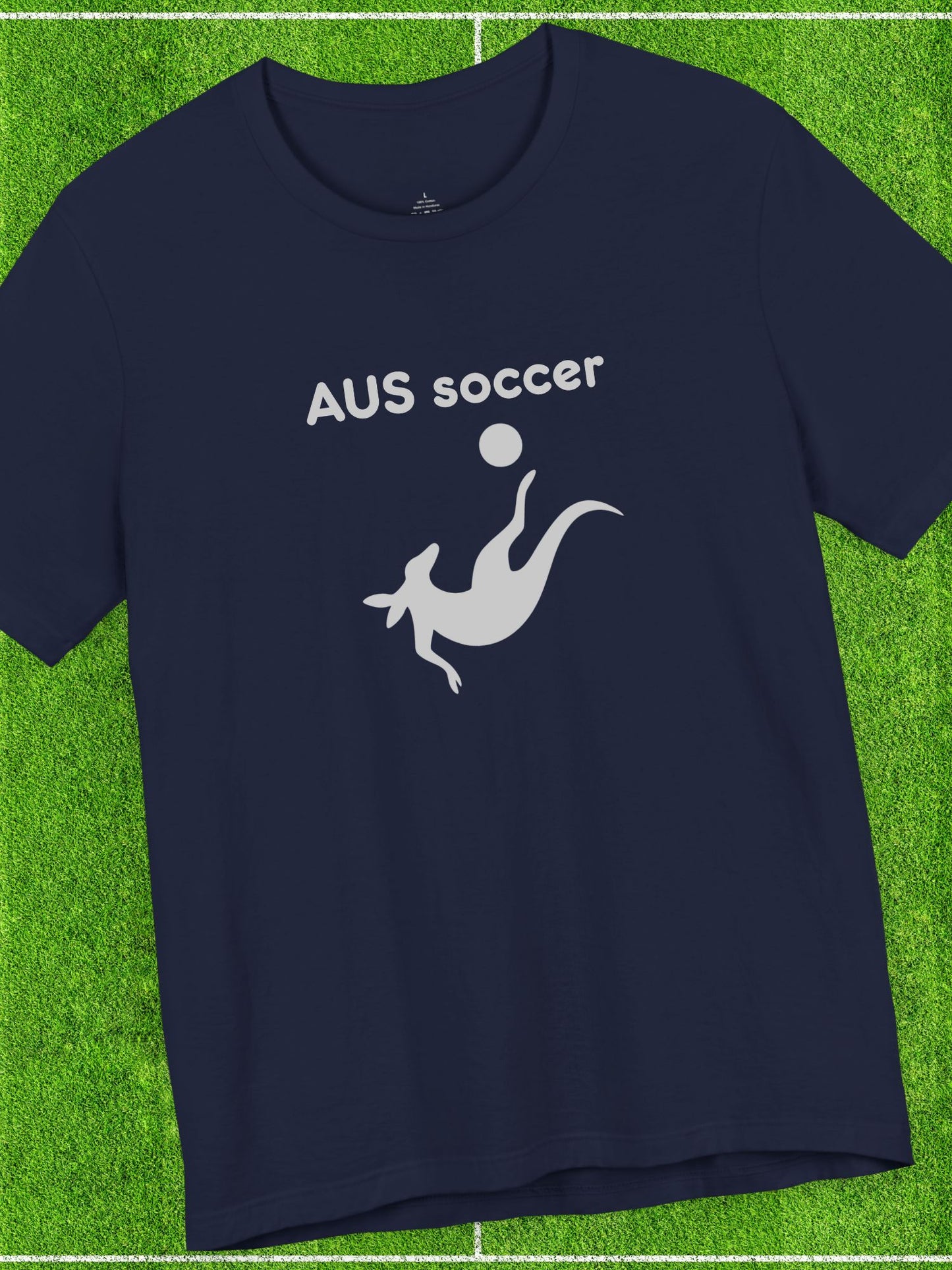 'AUS soccer' Kangaroo Graphic Unisex T-Shirt, Australian Soccer Fan, Animal Lover, Sports Apparel
