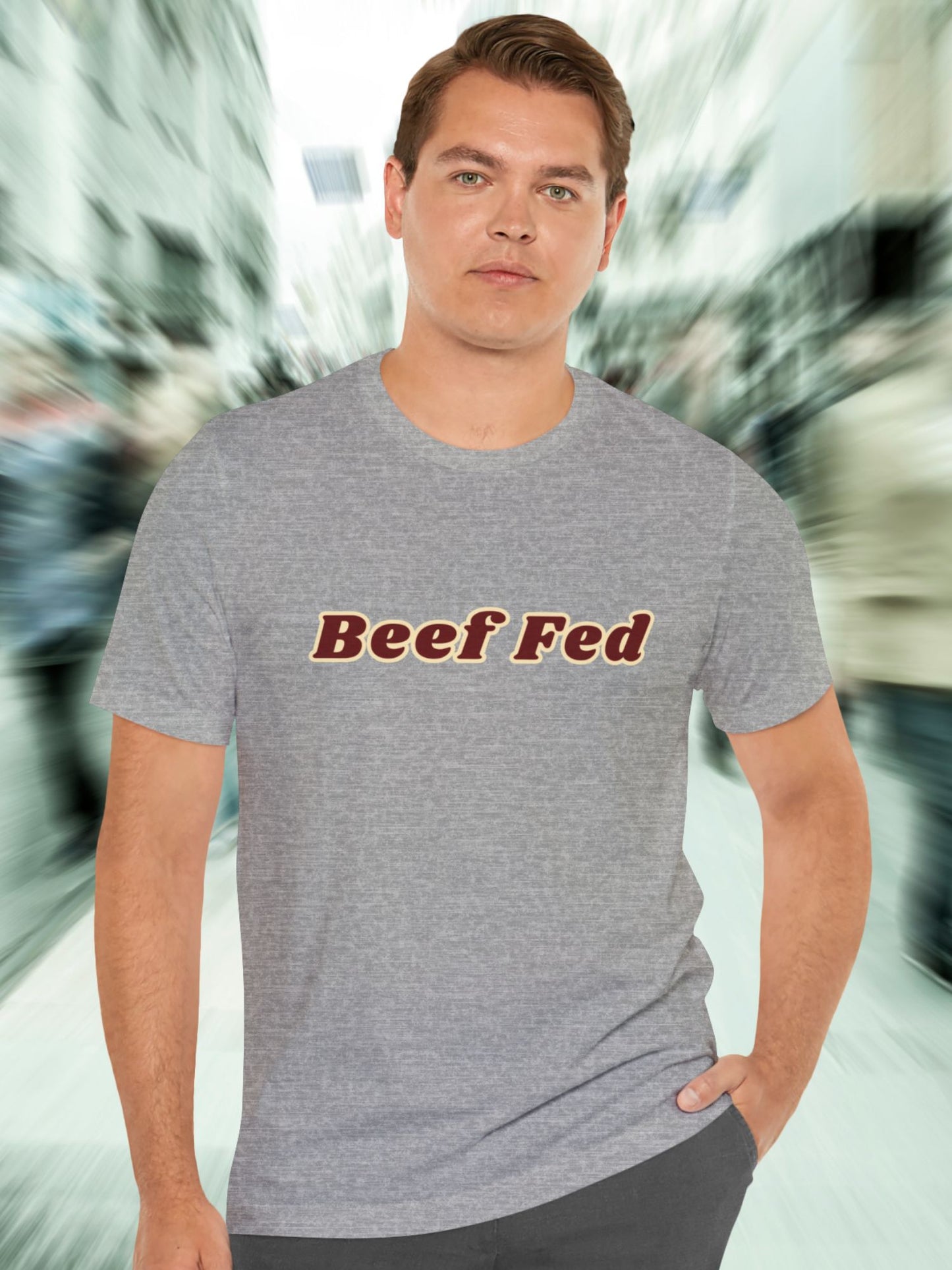 'Beef Fed' Unisex T-Shirt, Carnivore Diet Apparel, Foodie Gift, Barbecue Fan, Meat Eater, Beef Lover, Health and Wellness, BBQ