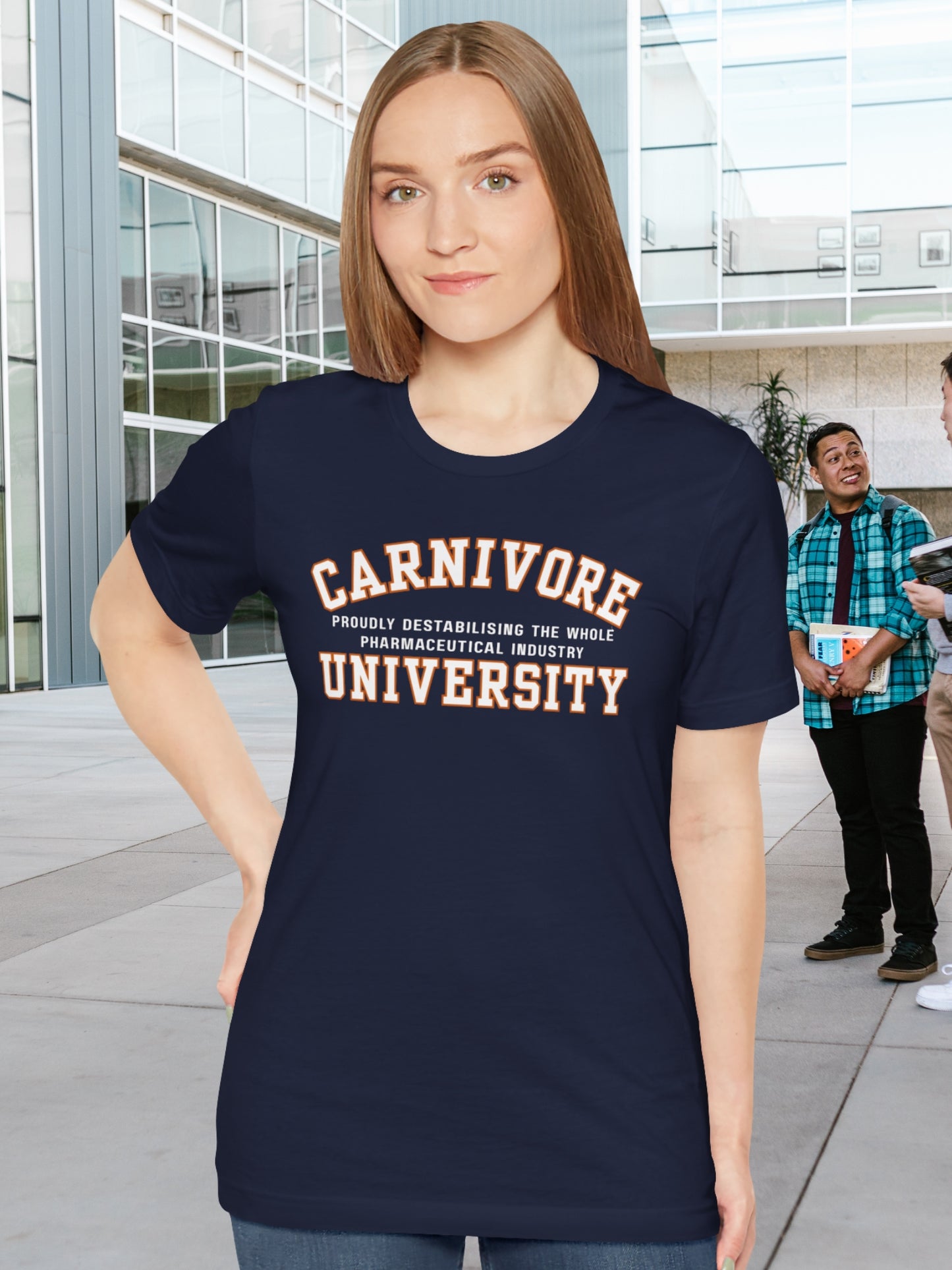 'Carnivore University' Unisex T-Shirt, Funny Gift for Carnivores, College Humour Apparel, Anti-Pharmaceutical Apparel