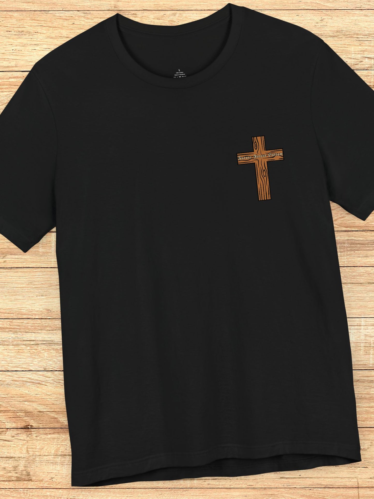 'Faithful Christians, Future Forest Outlaws' Woodsman Graphic Unisex T-Shirt, Bible Verse Revelation 12:6,  Christian Apparel, Archery Hunter Tee