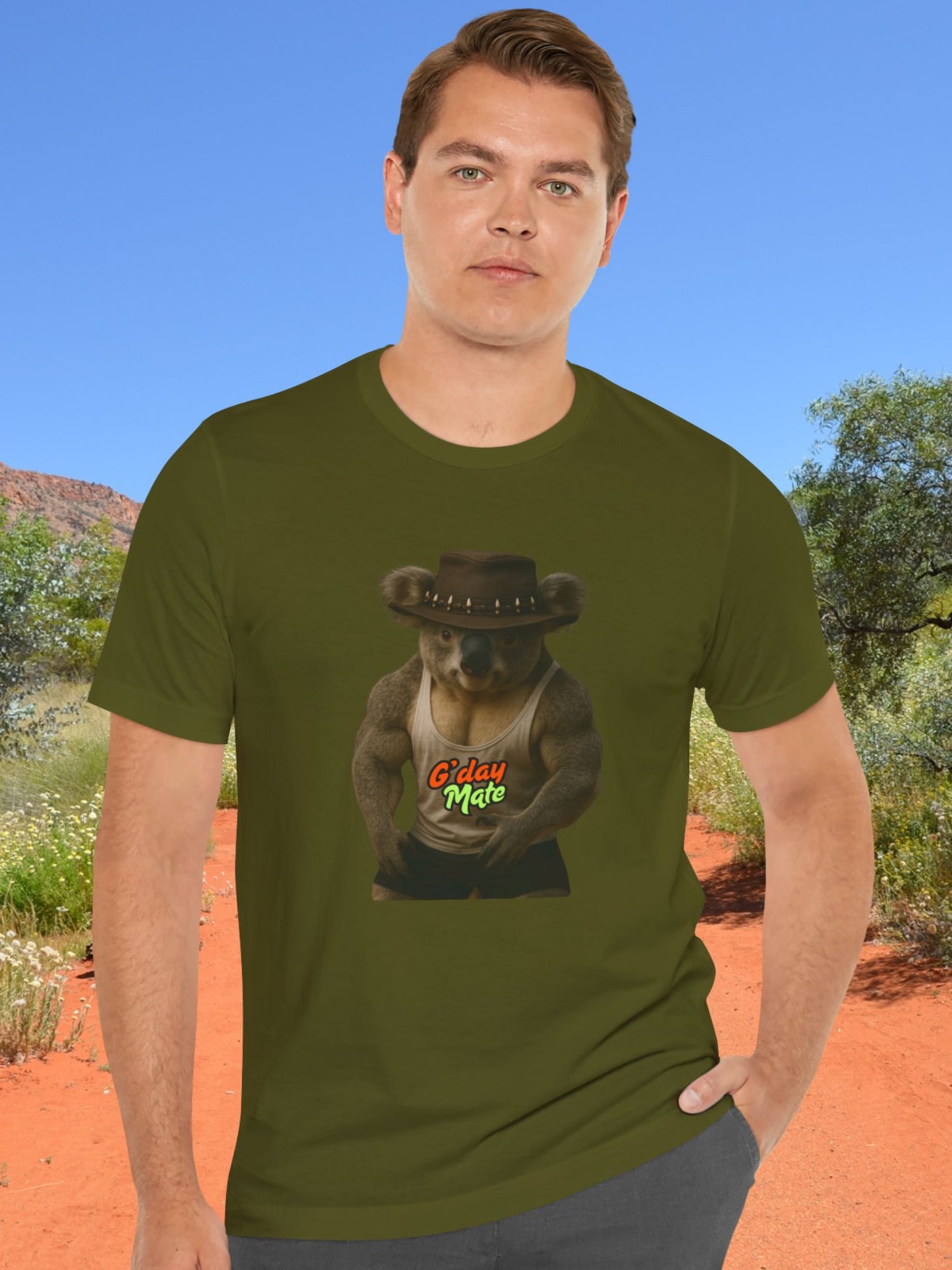 "G’day Mate" Koala Graphic Unisex T-Shirt, Australian Culture Tee, Koala Lovers, Travel Apparel
