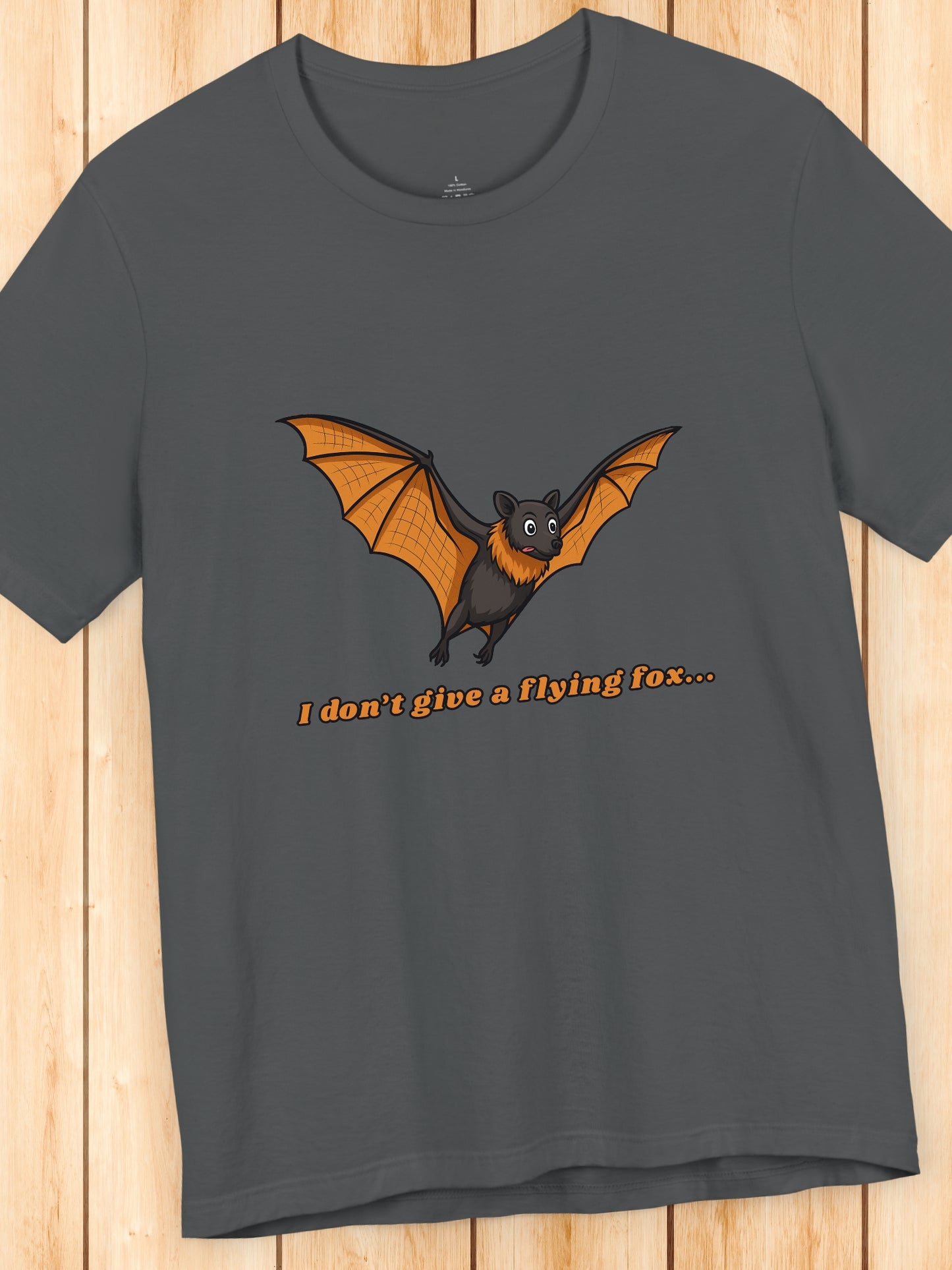 'I don't give a flying fox...' Bat Graphic Unisex T-Shirt, Humorous Bat Shirt, Animal Lover Tee