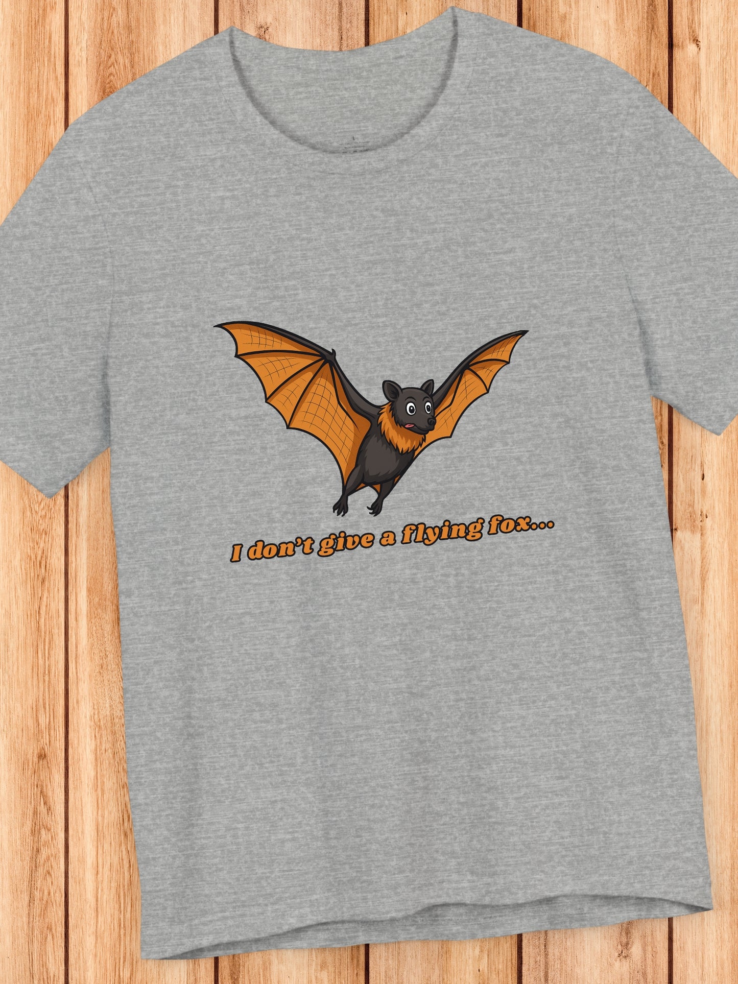 'I don't give a flying fox...' Bat Graphic Unisex T-Shirt, Humorous Bat Shirt, Animal Lover Tee