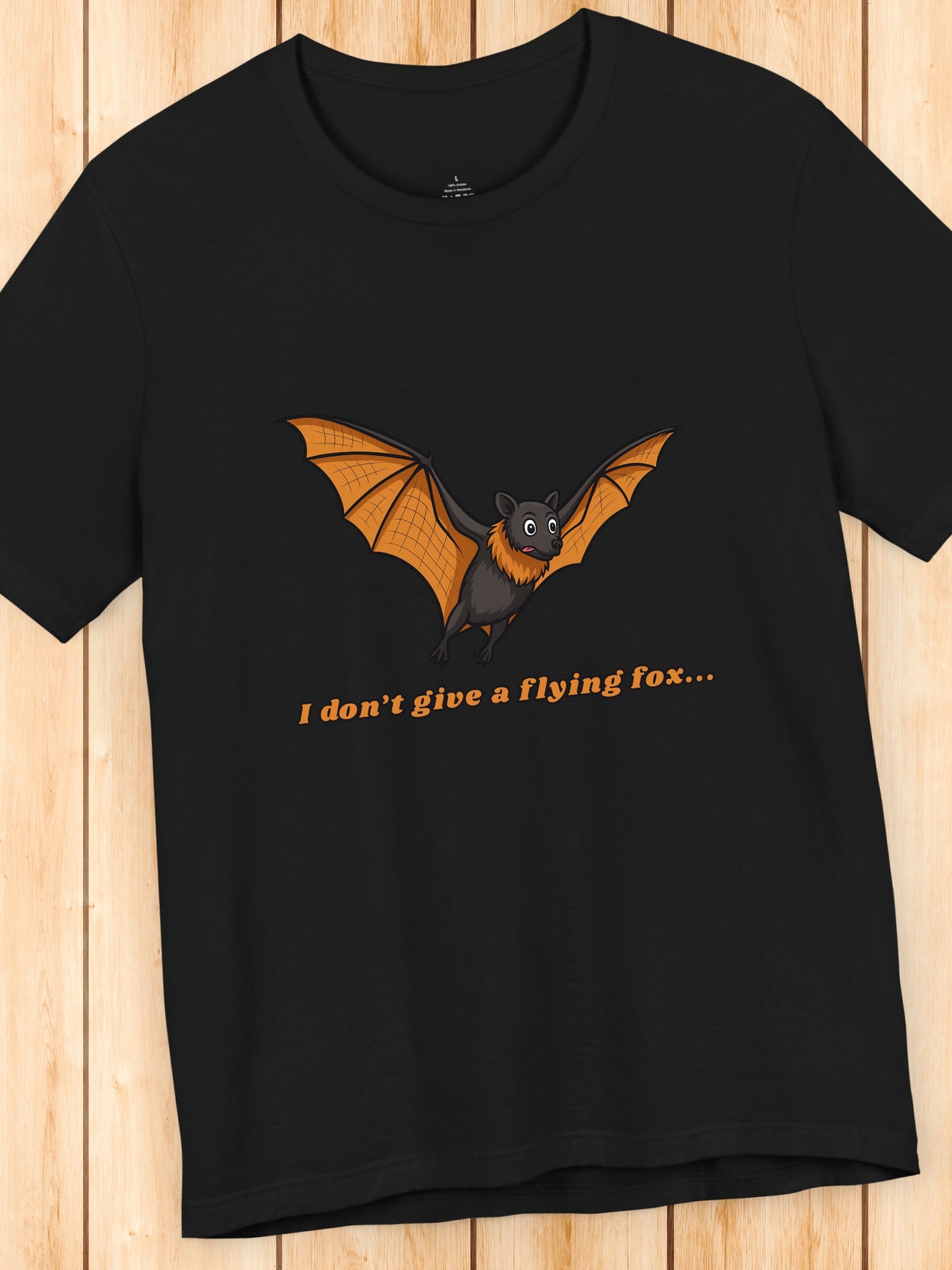 'I don't give a flying fox...' Bat Graphic Unisex T-Shirt, Humorous Bat Shirt, Animal Lover Tee