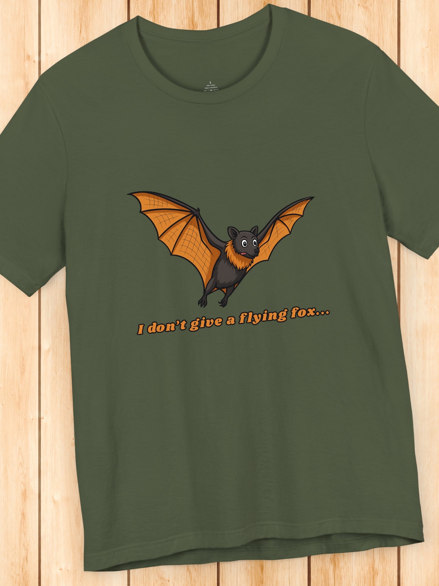 'I don't give a flying fox...' Bat Graphic Unisex T-Shirt, Humorous Bat Shirt, Animal Lover Tee