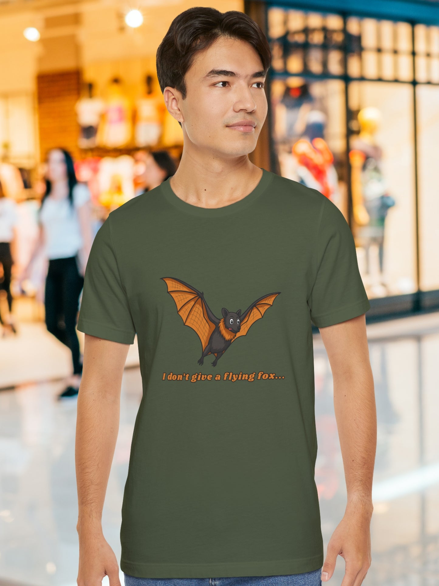 'I don't give a flying fox...' Bat Graphic Unisex T-Shirt, Humorous Bat Shirt, Animal Lover Tee