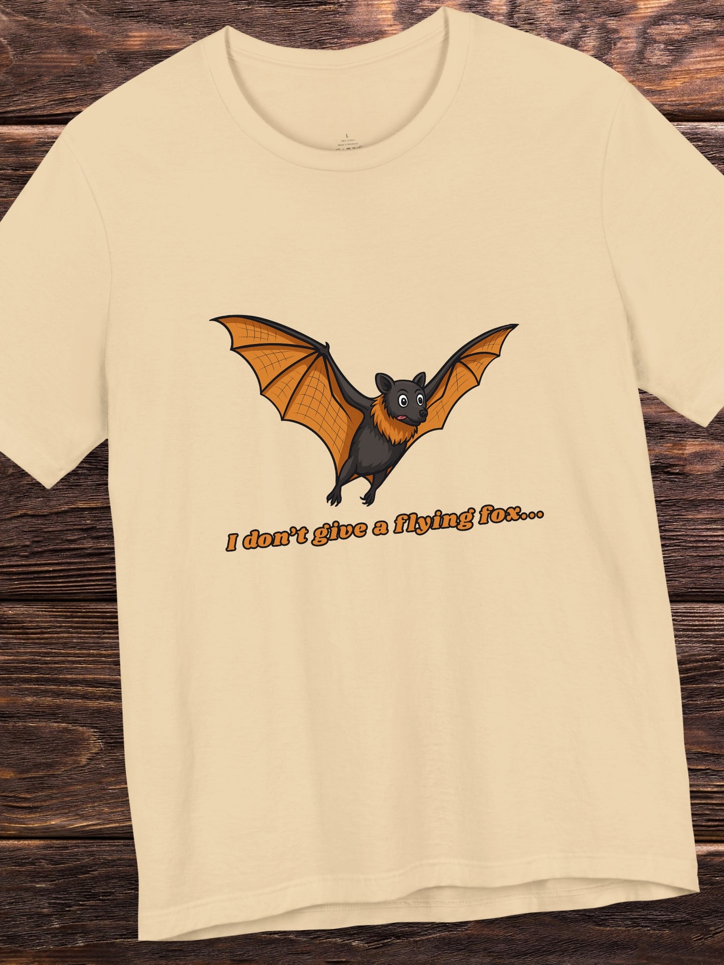 'I don't give a flying fox...' Bat Graphic Unisex T-Shirt, Humorous Bat Shirt, Animal Lover Tee