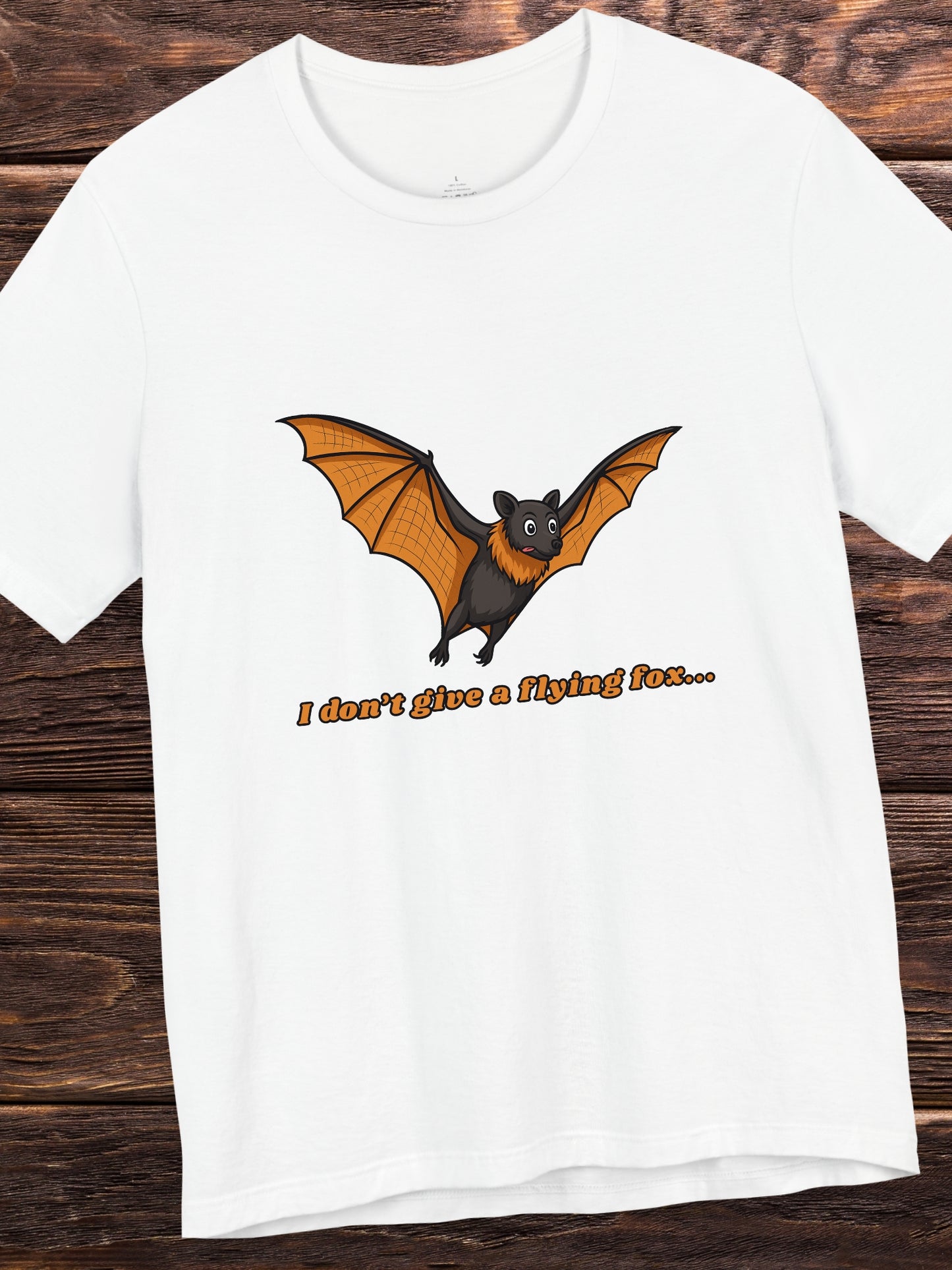 'I don't give a flying fox...' Bat Graphic Unisex T-Shirt, Humorous Bat Shirt, Animal Lover Tee