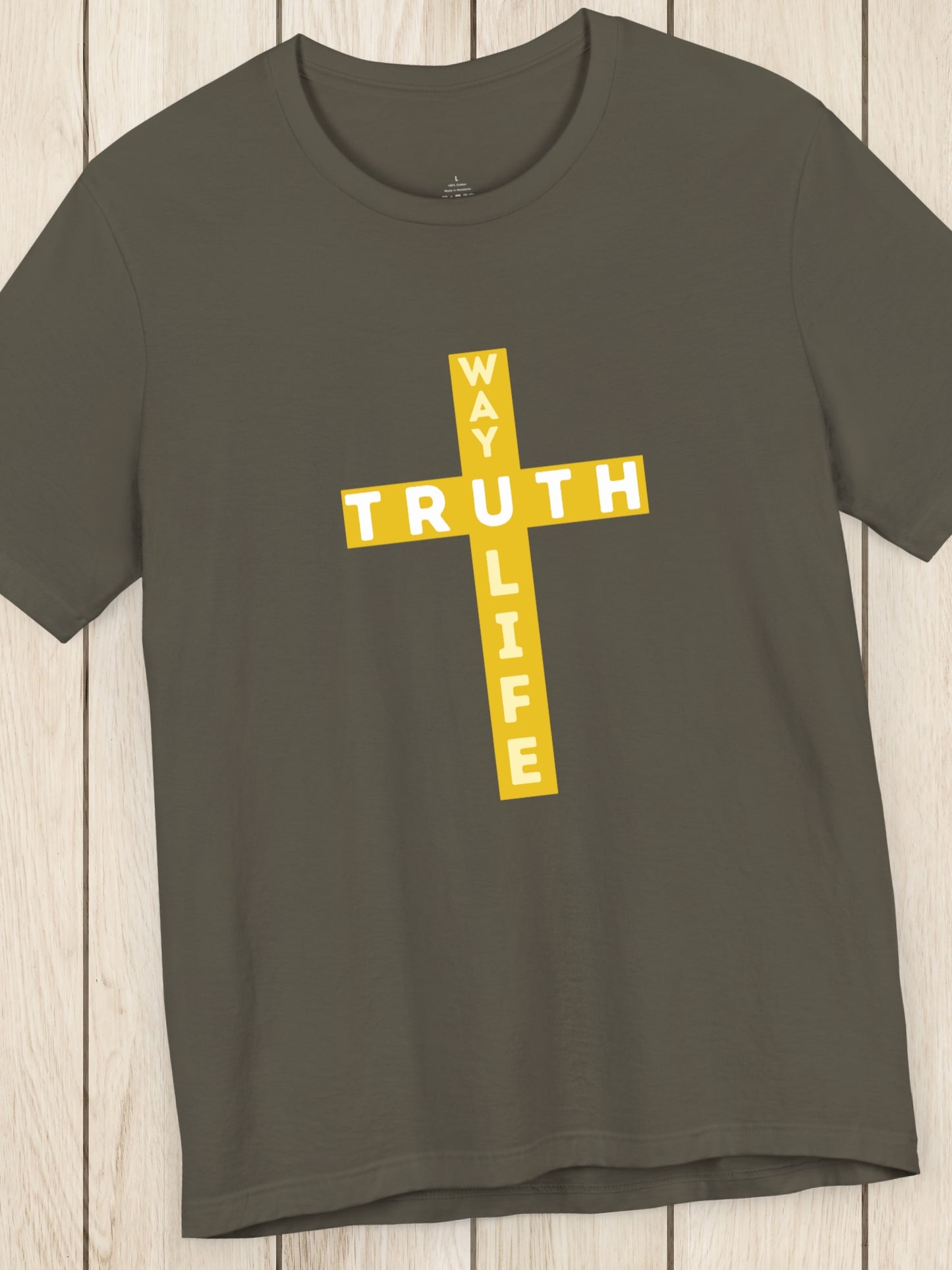 'JESUS is the Way the Truth and the Life' Unisex T-Shirt, Christian Apparel, Bible Verse, John 14:6
