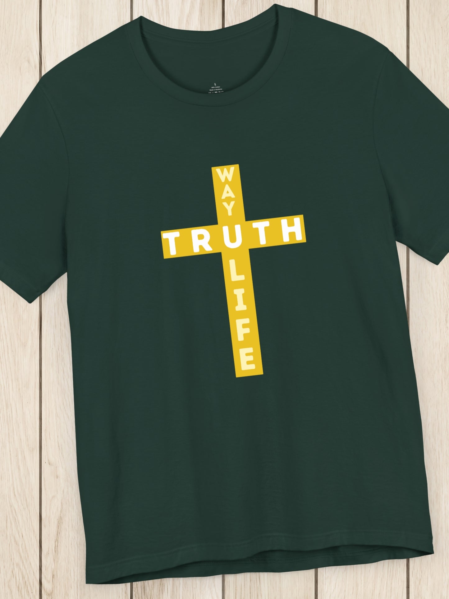 'JESUS is the Way the Truth and the Life' Unisex T-Shirt, Christian Apparel, Bible Verse, John 14:6