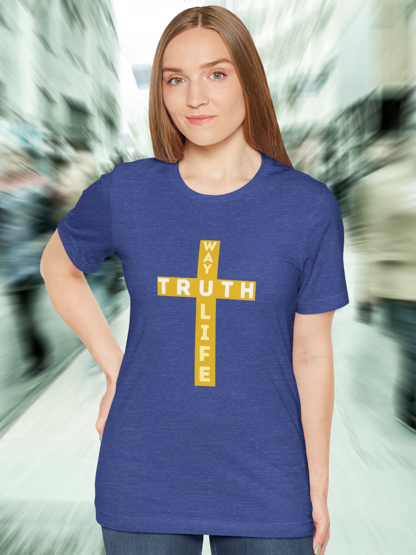 'JESUS is the Way the Truth and the Life' Unisex T-Shirt, Christian Apparel, Bible Verse, John 14:6