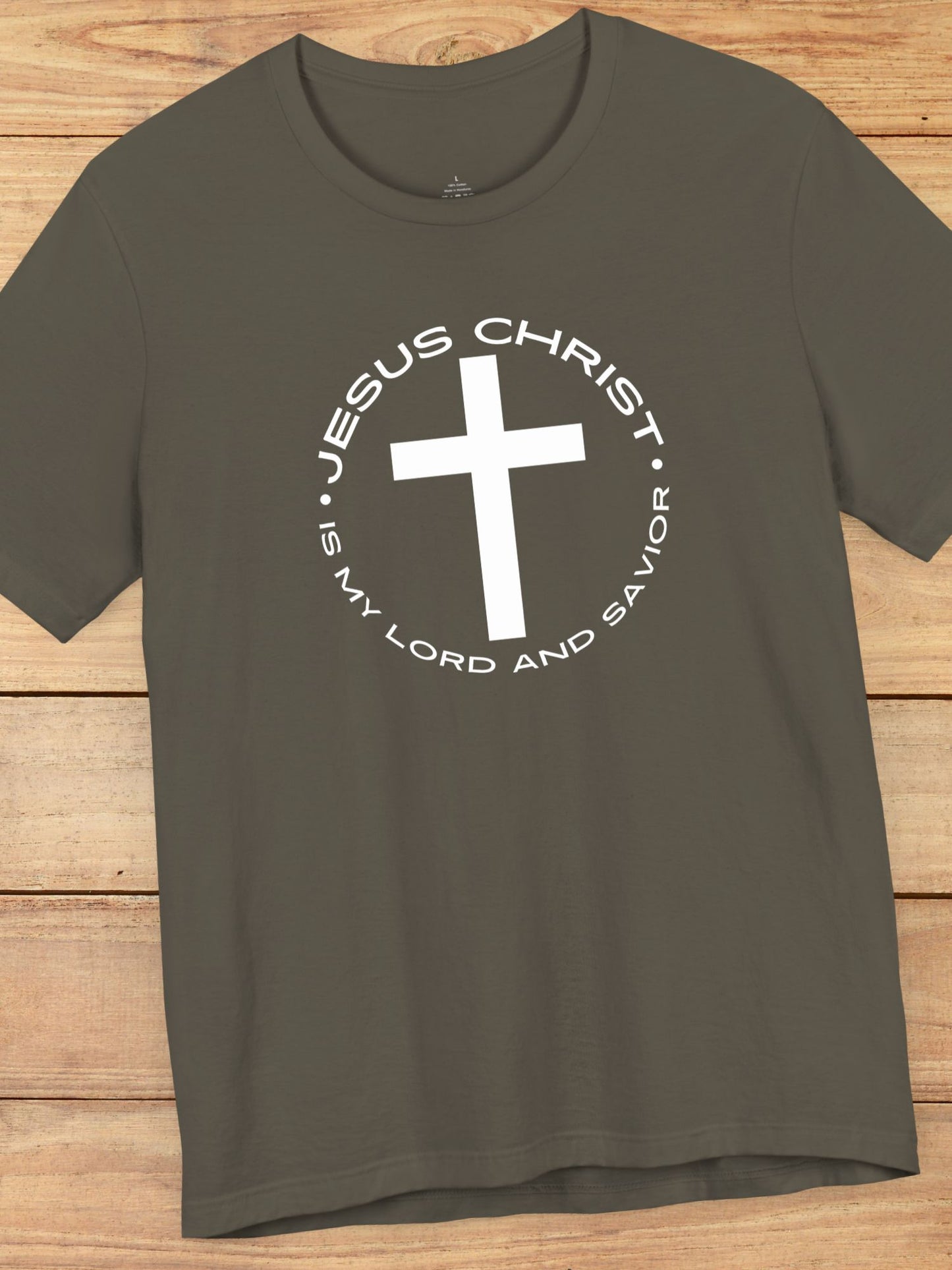 'Jesus Christ is my Lord and Saviour' Cross Graphic Unisex T-Shirt, Christian Apparel, Jesus Tee