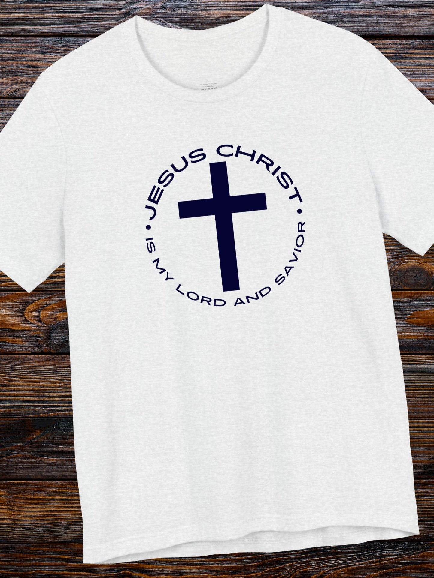 'Jesus Christ is my Lord and Saviour' Cross Graphic Unisex T-Shirt, Christian Apparel, Jesus Tee