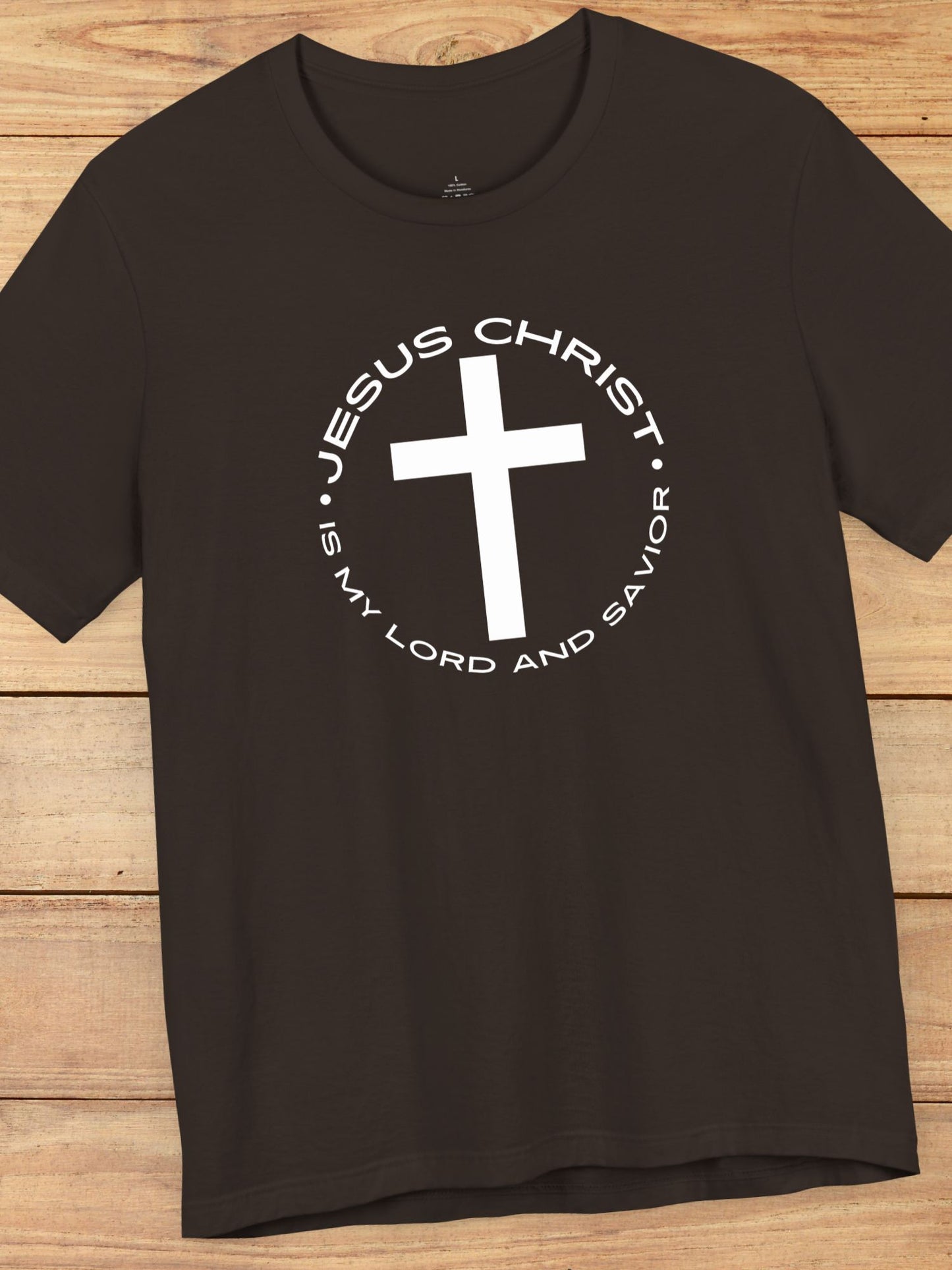 'Jesus Christ is my Lord and Saviour' Cross Graphic Unisex T-Shirt, Christian Apparel, Jesus Tee