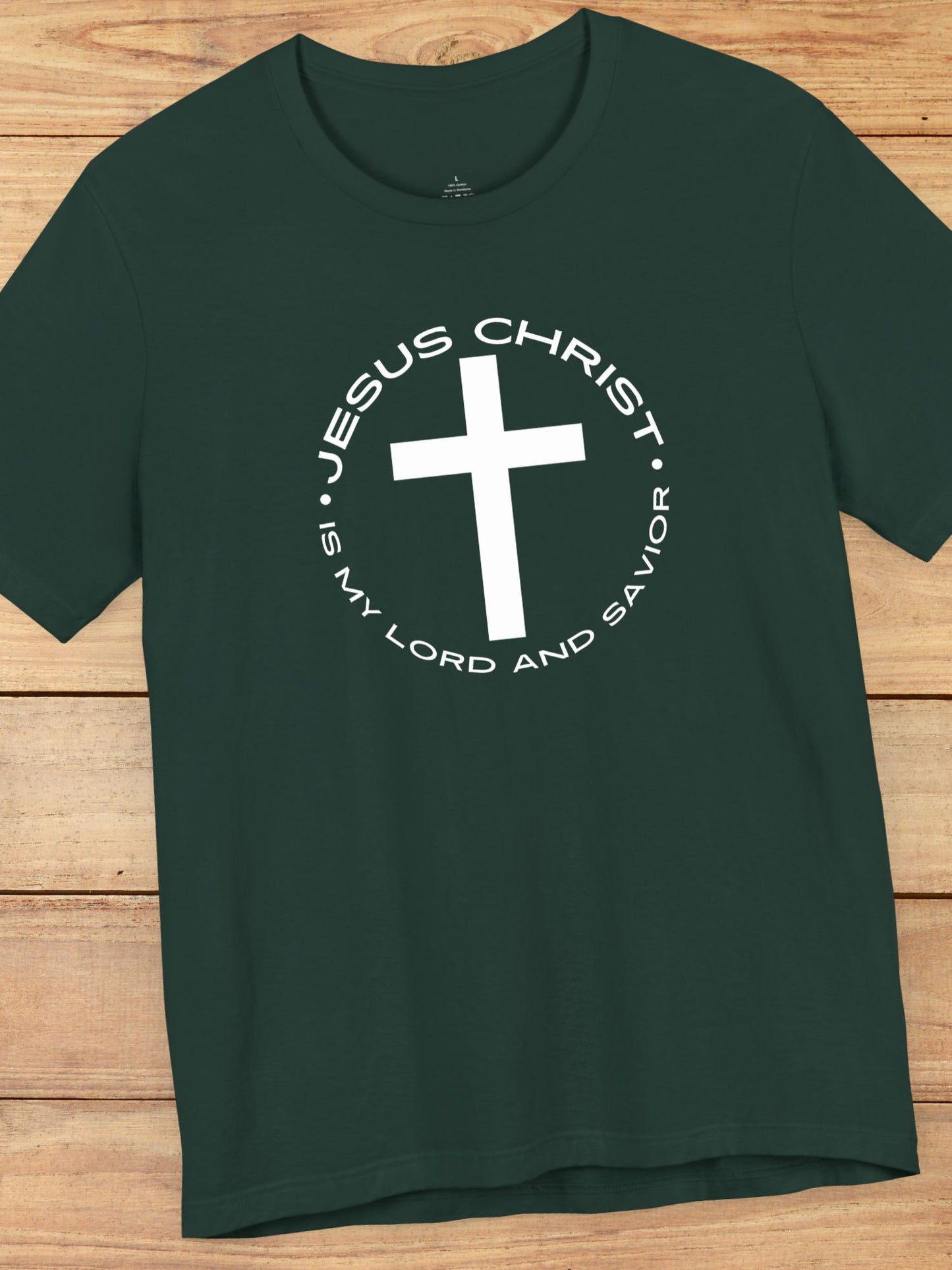 'Jesus Christ is my Lord and Saviour' Cross Graphic Unisex T-Shirt, Christian Apparel, Jesus Tee
