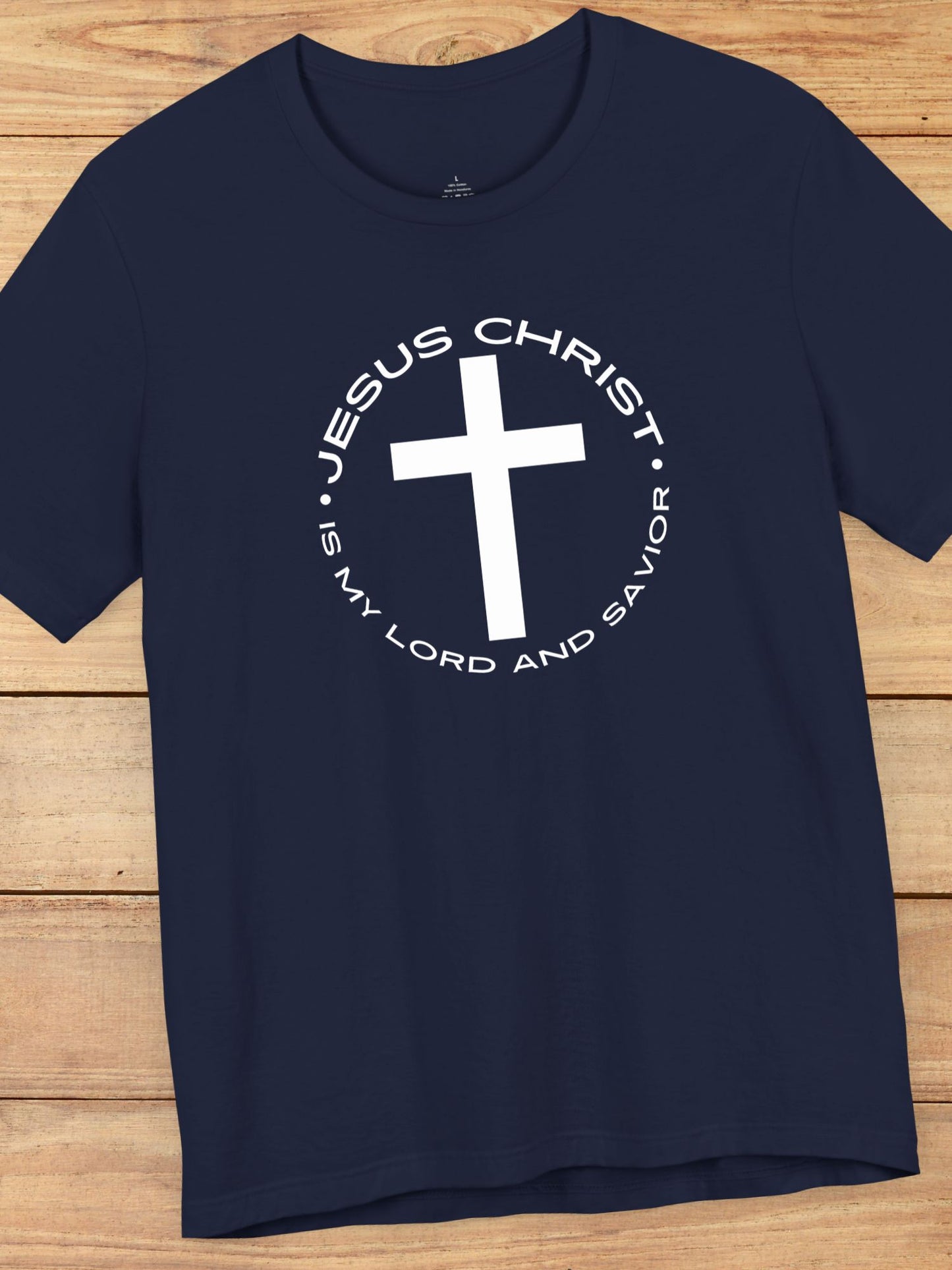 'Jesus Christ is my Lord and Saviour' Cross Graphic Unisex T-Shirt, Christian Apparel, Jesus Tee