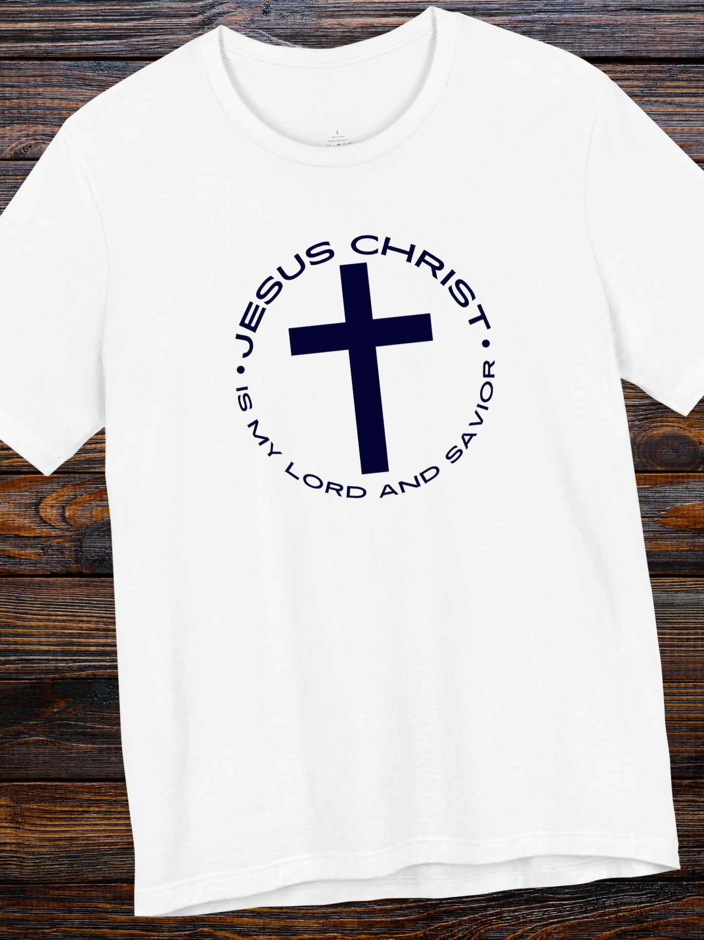 'Jesus Christ is my Lord and Saviour' Cross Graphic Unisex T-Shirt, Christian Apparel, Jesus Tee