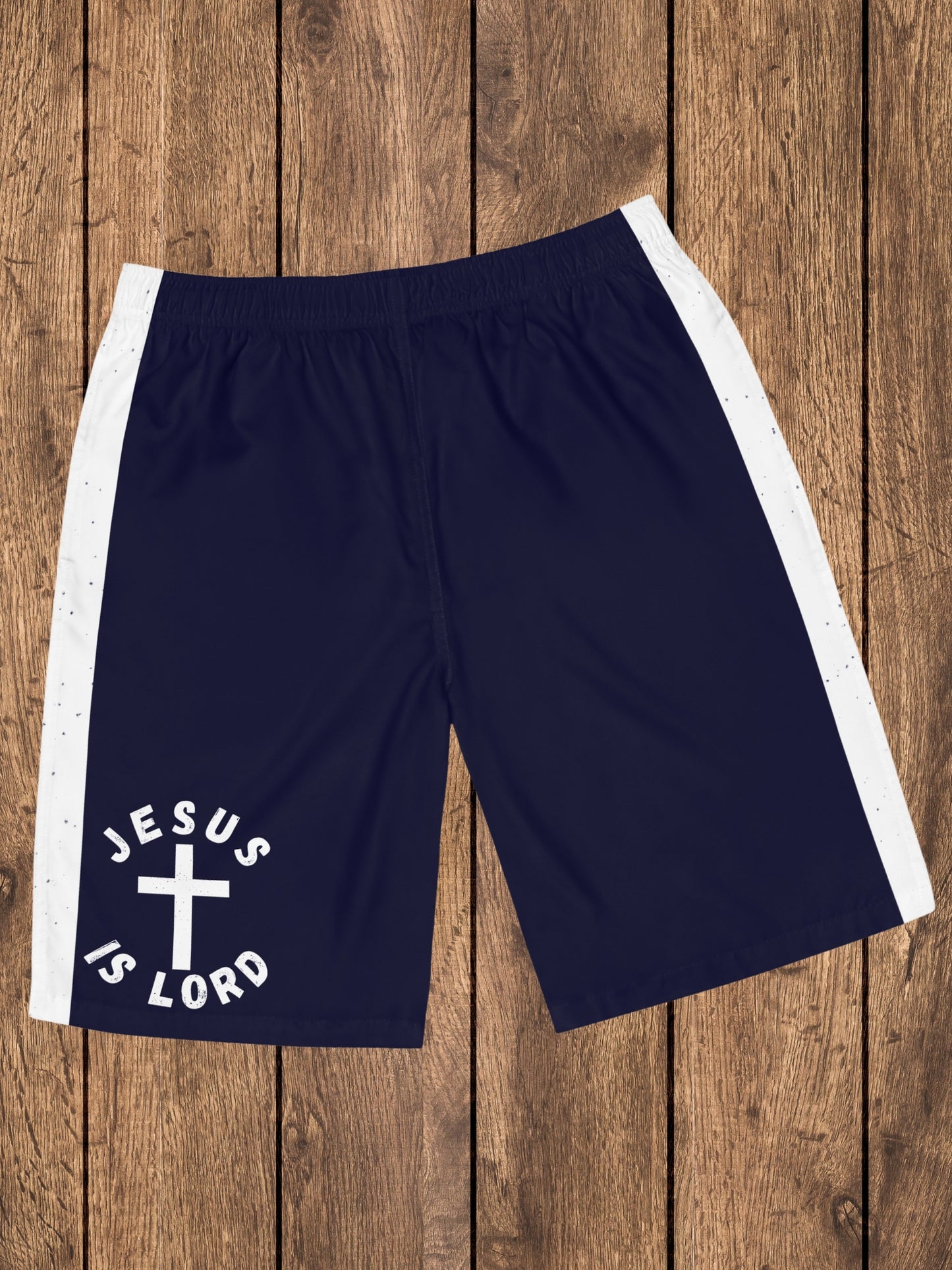Men's Christian Ventage Style Board Shorts - 'Jesus is Lord' Swimwear, Beachwear, Summer Wear, Christian Apparel, Vacation Outfit