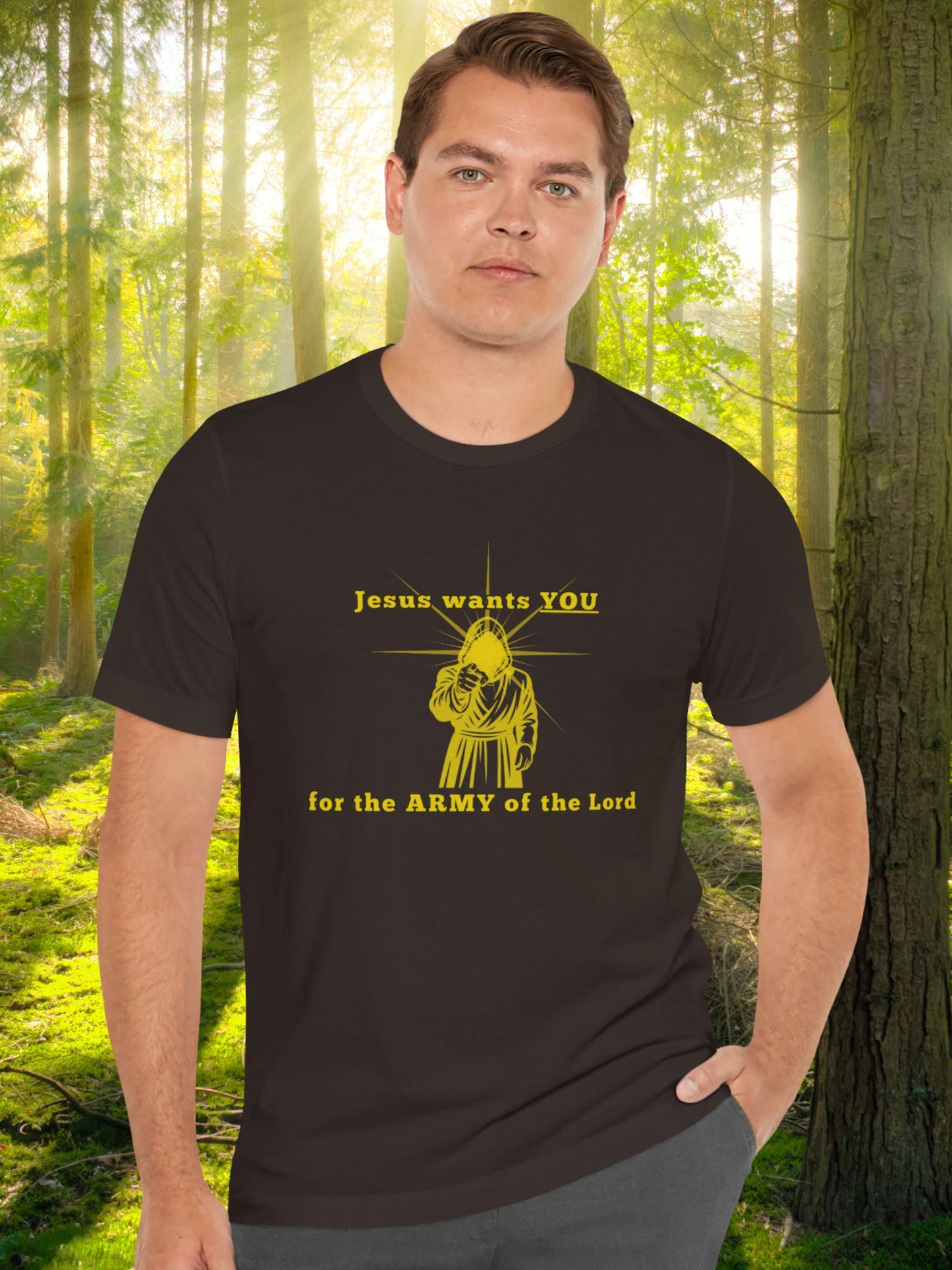 'Jesus Wants YOU, For the Army of the Lord' Tee, Unisex Christian T-Shirt