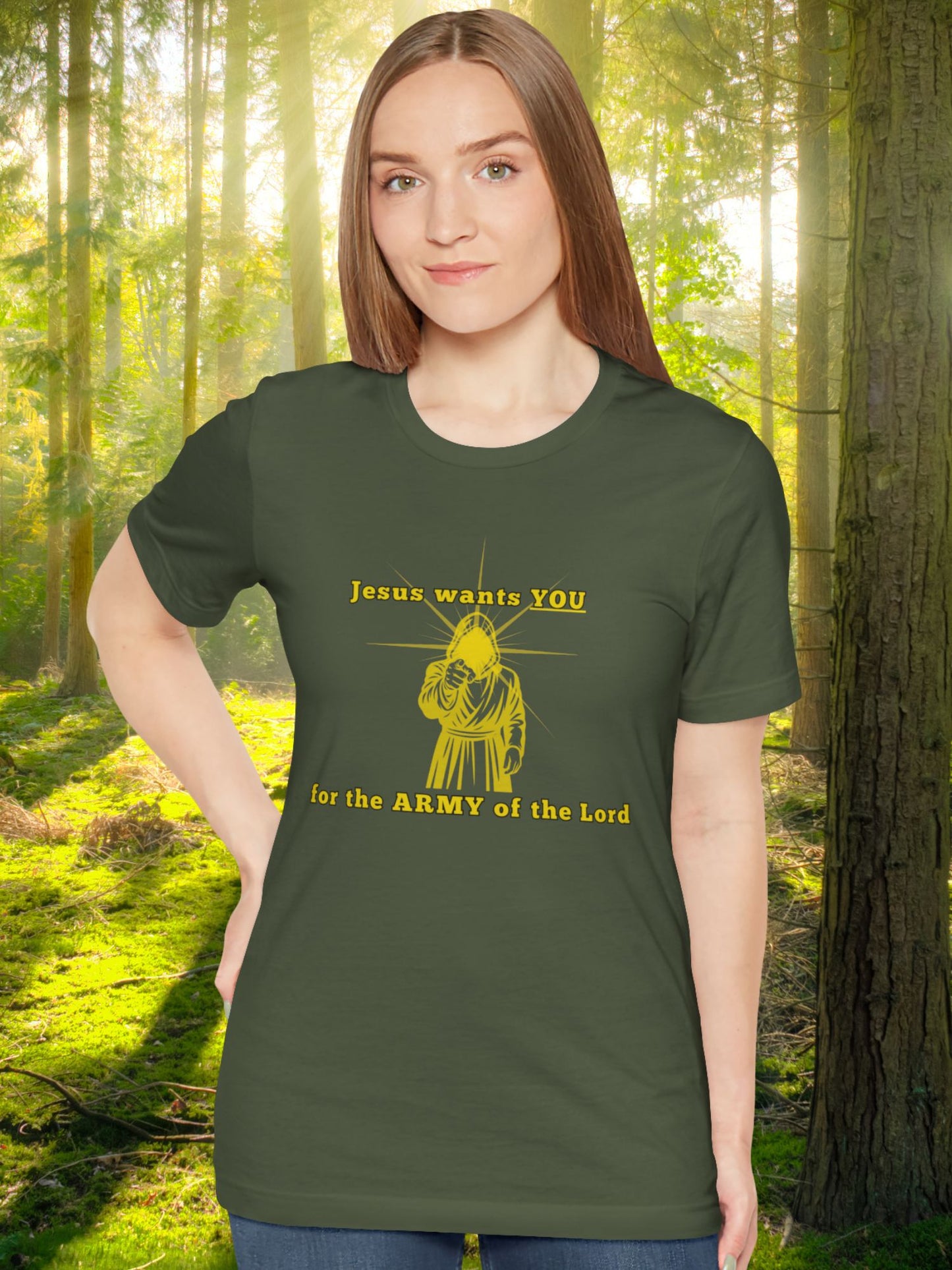 'Jesus Wants YOU, For the Army of the Lord' Tee, Unisex Christian T-Shirt