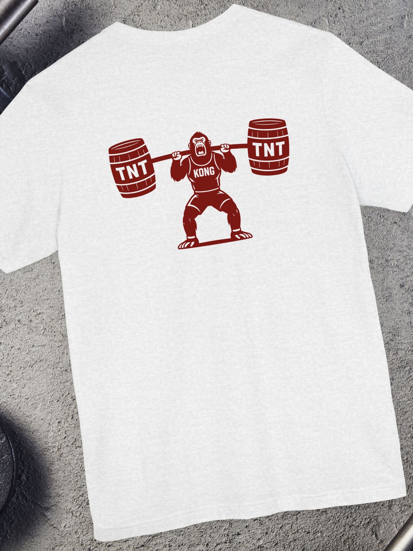 Humorous Gorilla TNT Weightlifting Tee, Funny Workout T-Shirt, Unisex Gym Top, Fitness Apparel, Gift for Him/Her