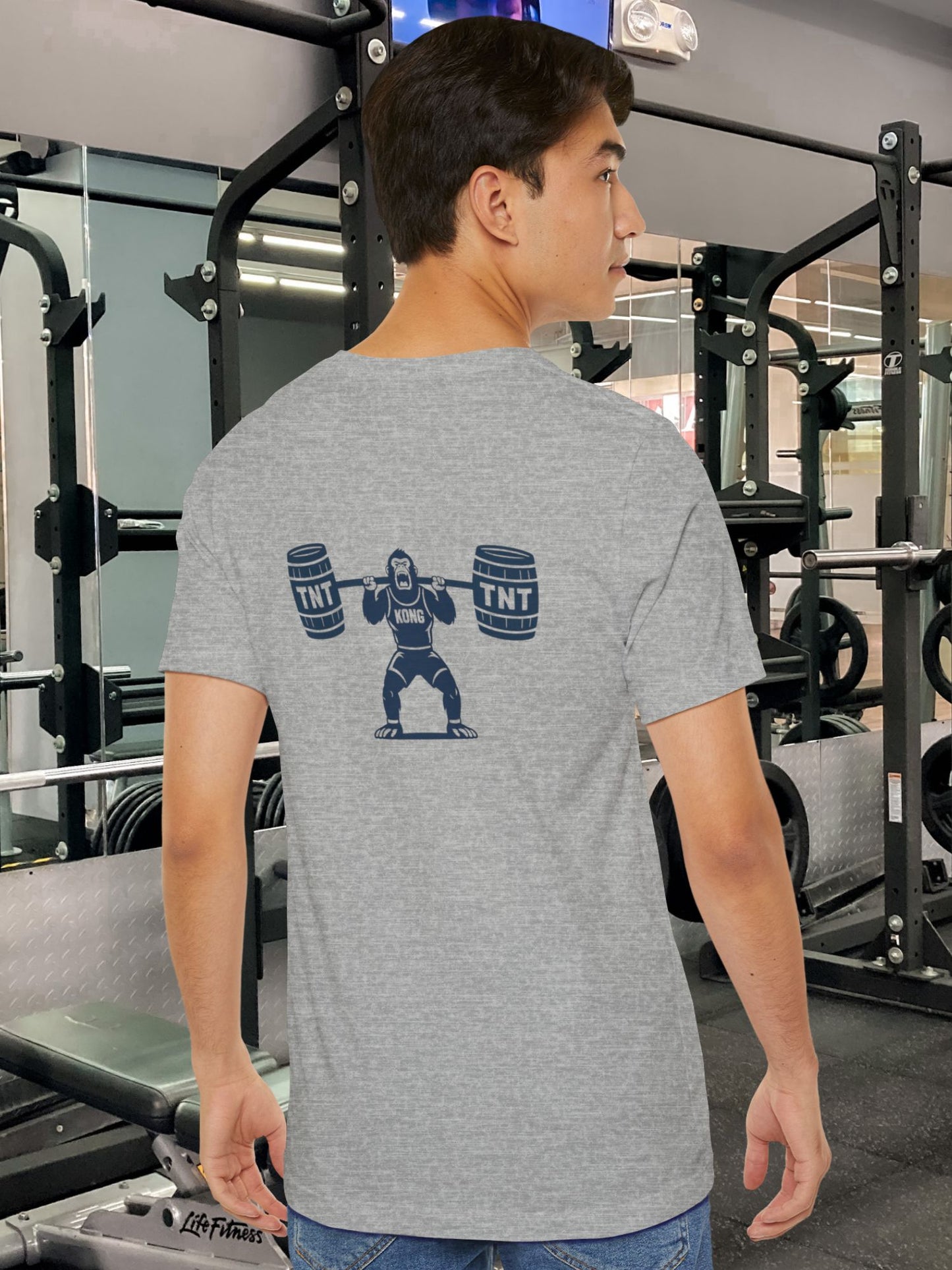 Humorous Gorilla TNT Weightlifting Tee, Funny Workout T-Shirt, Unisex Gym Top, Fitness Apparel, Gift for Him/Her