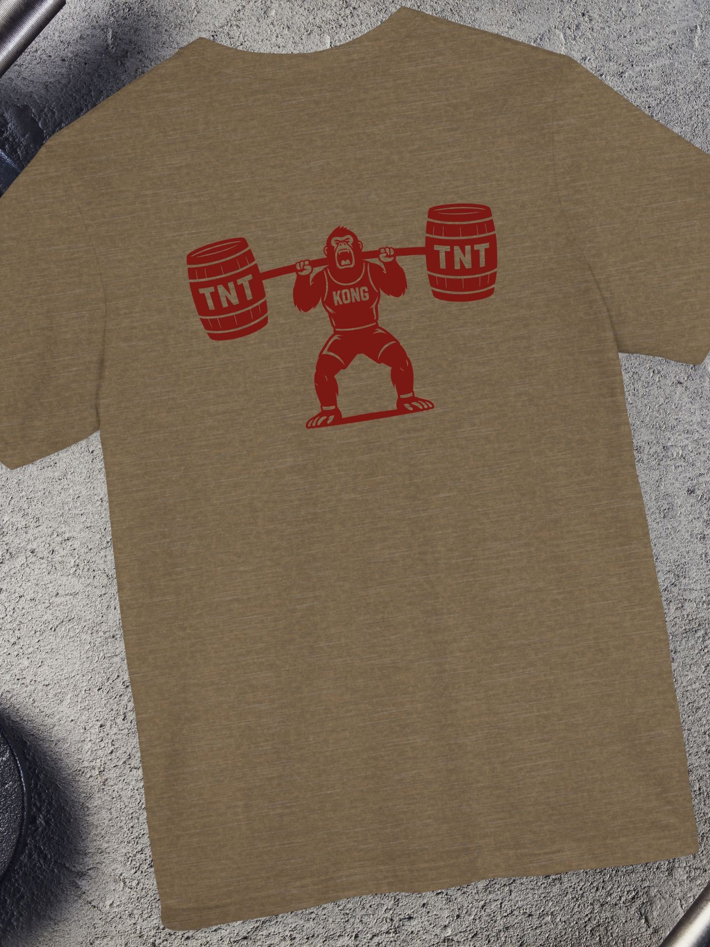 Humorous Gorilla TNT Weightlifting Tee, Funny Workout T-Shirt, Unisex Gym Top, Fitness Apparel, Gift for Him/Her