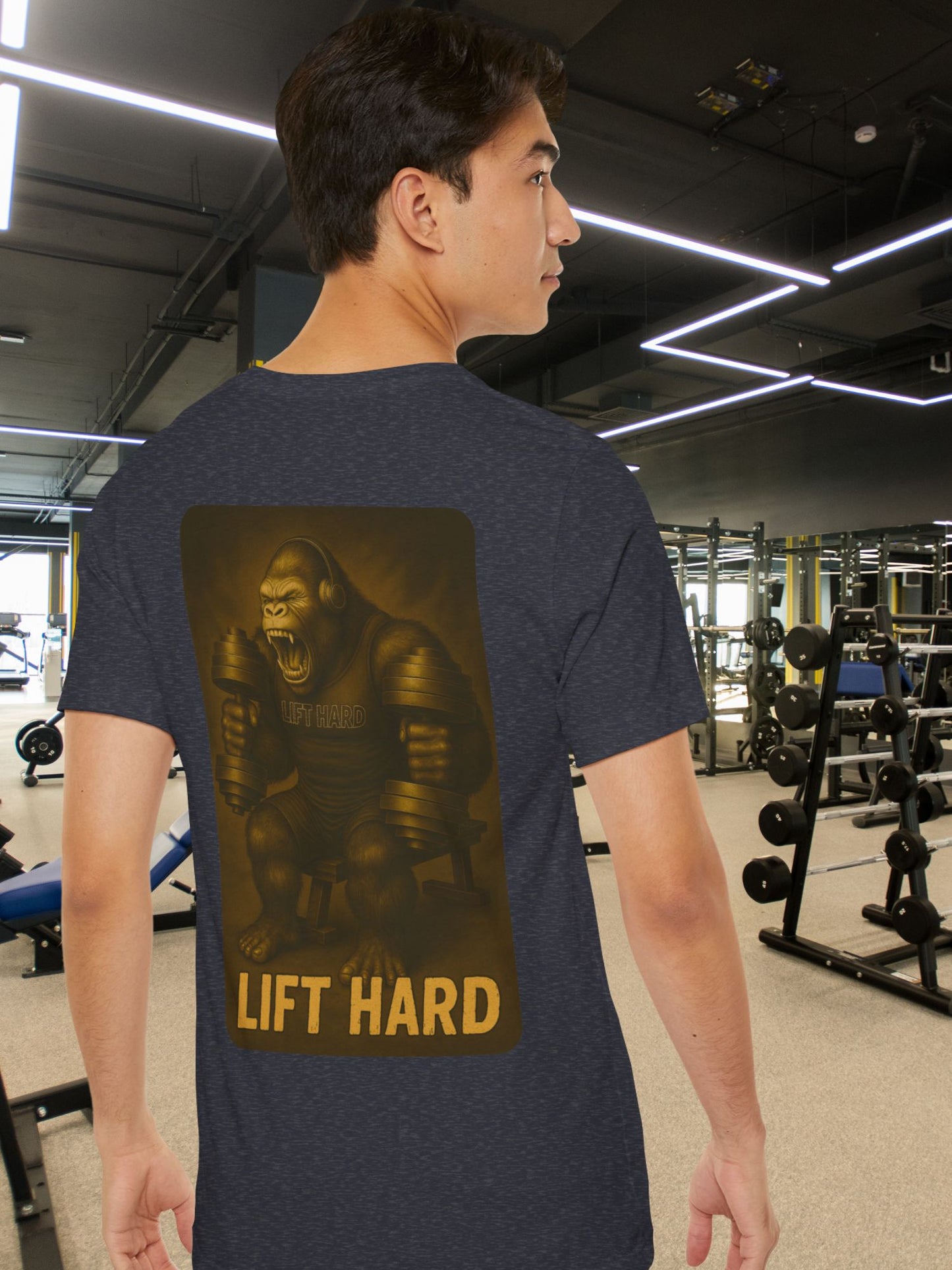 Lift Hard Gorilla Tee, Gym Shirt, Workout T-Shirt, Unisex Short Sleeve Top