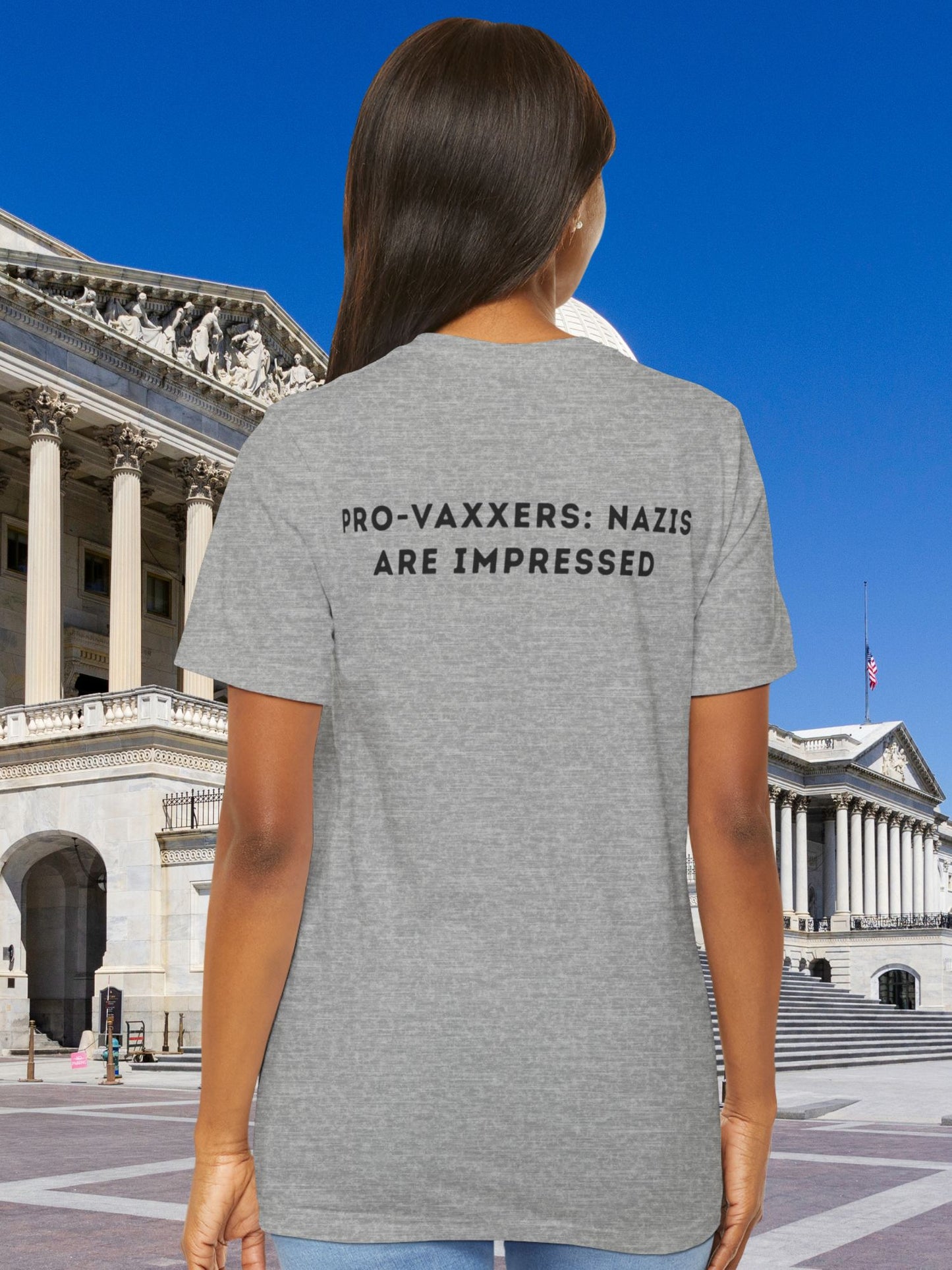 'Pro-Vaxxers: Nazis are Impressed' Unisex T-Shirt, Anti-Vaccination Tee