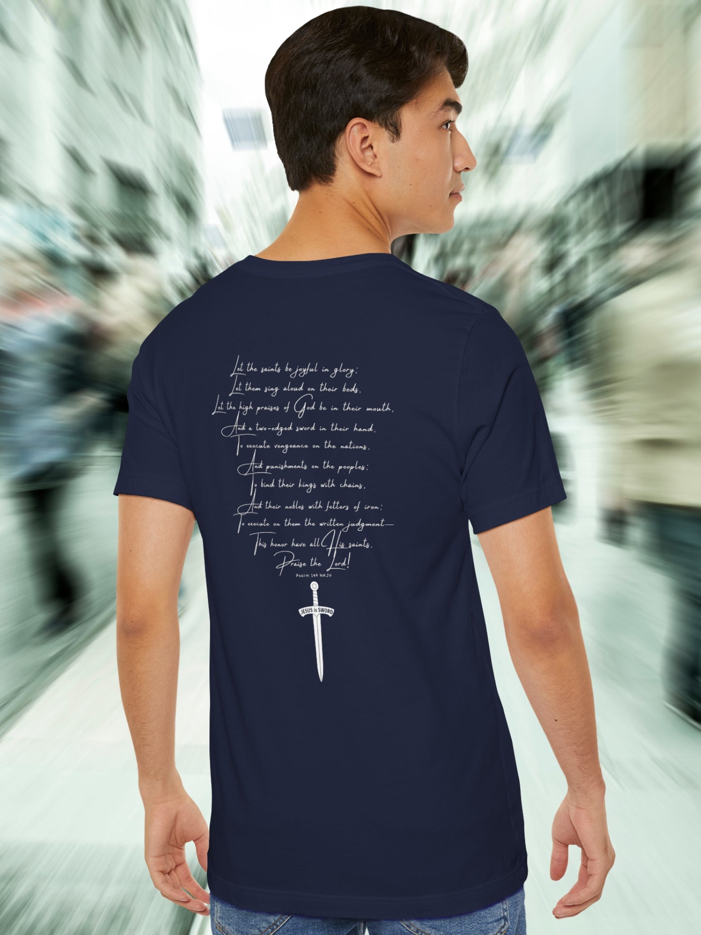 Psalm 149 Bible Verse, JESUS is SWORD' Unisex T-Shirt, Christian Apparel