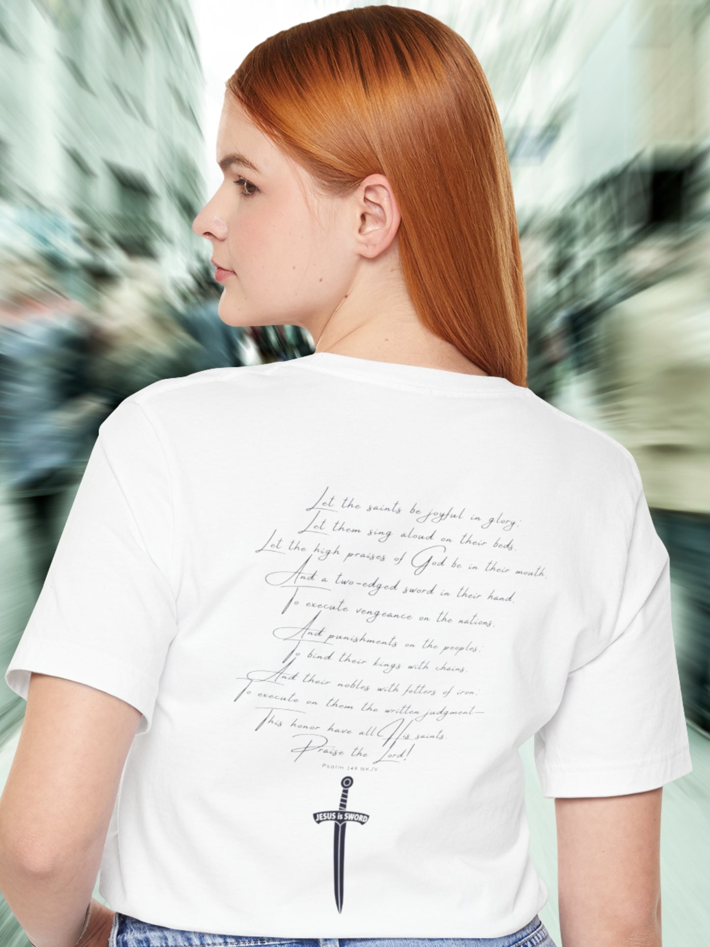 Psalm 149 Bible Verse, JESUS is SWORD' Unisex T-Shirt, Christian Apparel