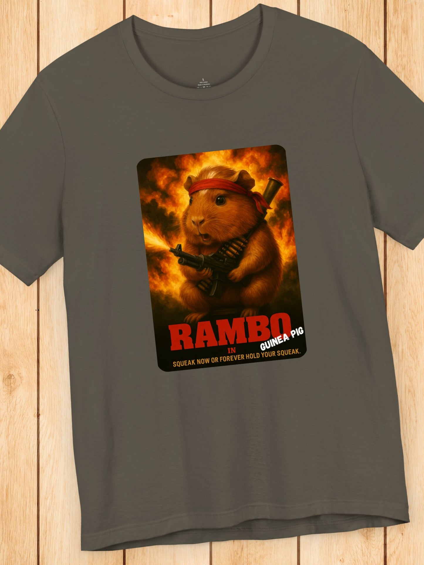Rambo Guinea Pig Unisex T-Shirt, Funny Pet Lover T-Shirt