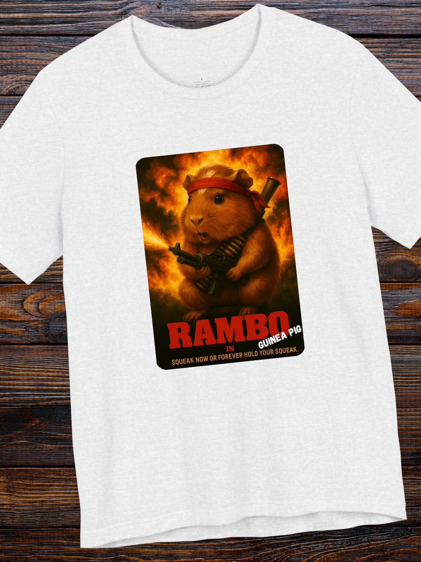 Rambo Guinea Pig Unisex T-Shirt, Funny Pet Lover T-Shirt