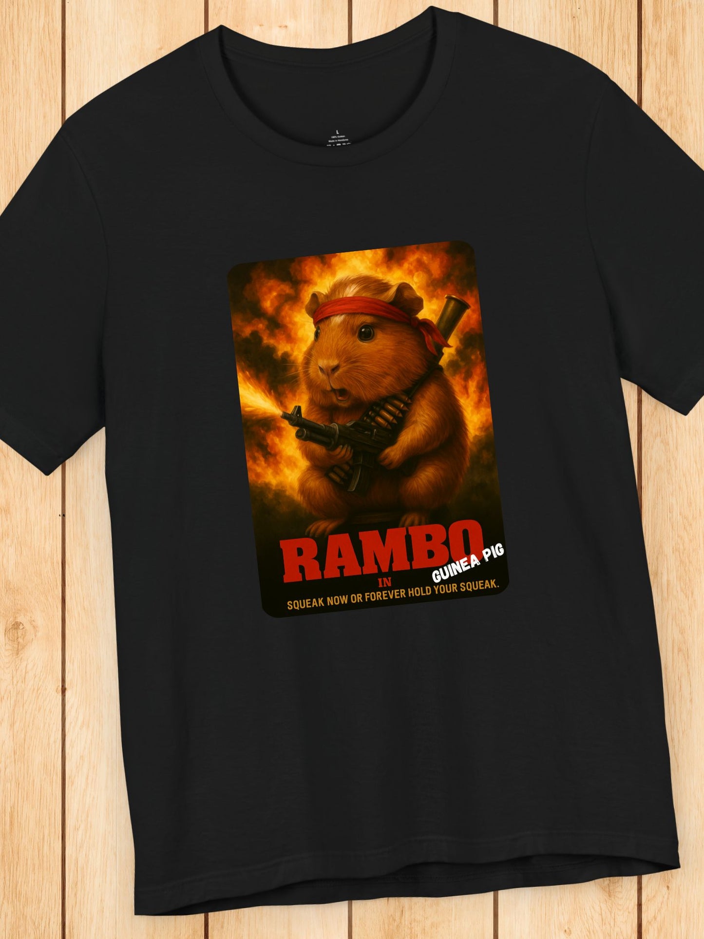 Rambo Guinea Pig Unisex T-Shirt, Funny Pet Lover T-Shirt