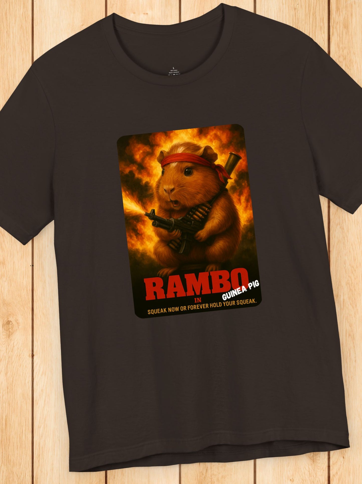 Rambo Guinea Pig Unisex T-Shirt, Funny Pet Lover T-Shirt