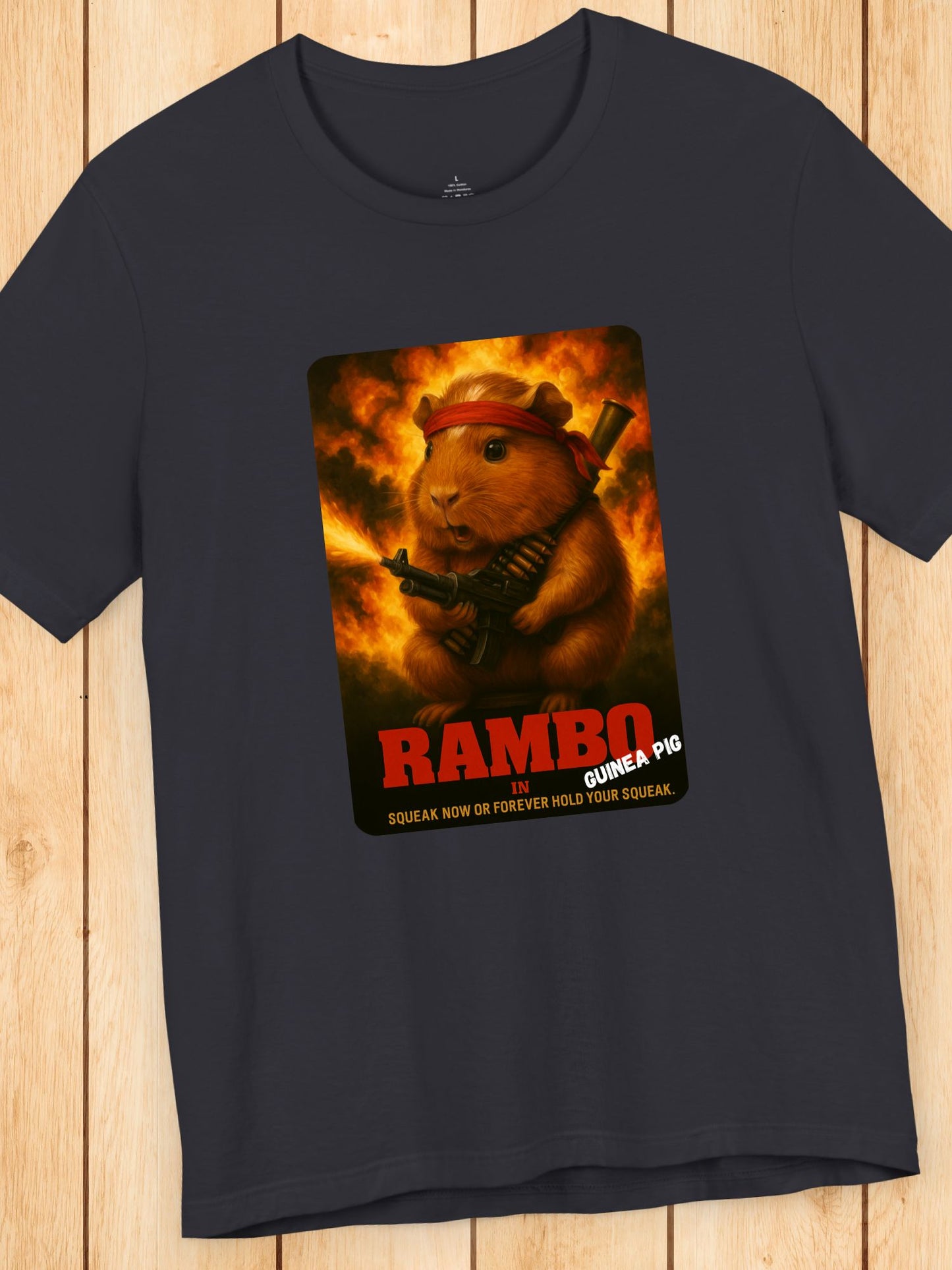 Rambo Guinea Pig Unisex T-Shirt, Funny Pet Lover T-Shirt