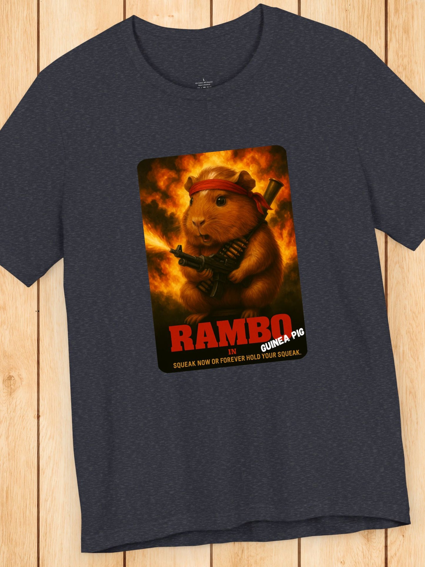 Rambo Guinea Pig Unisex T-Shirt, Funny Pet Lover T-Shirt