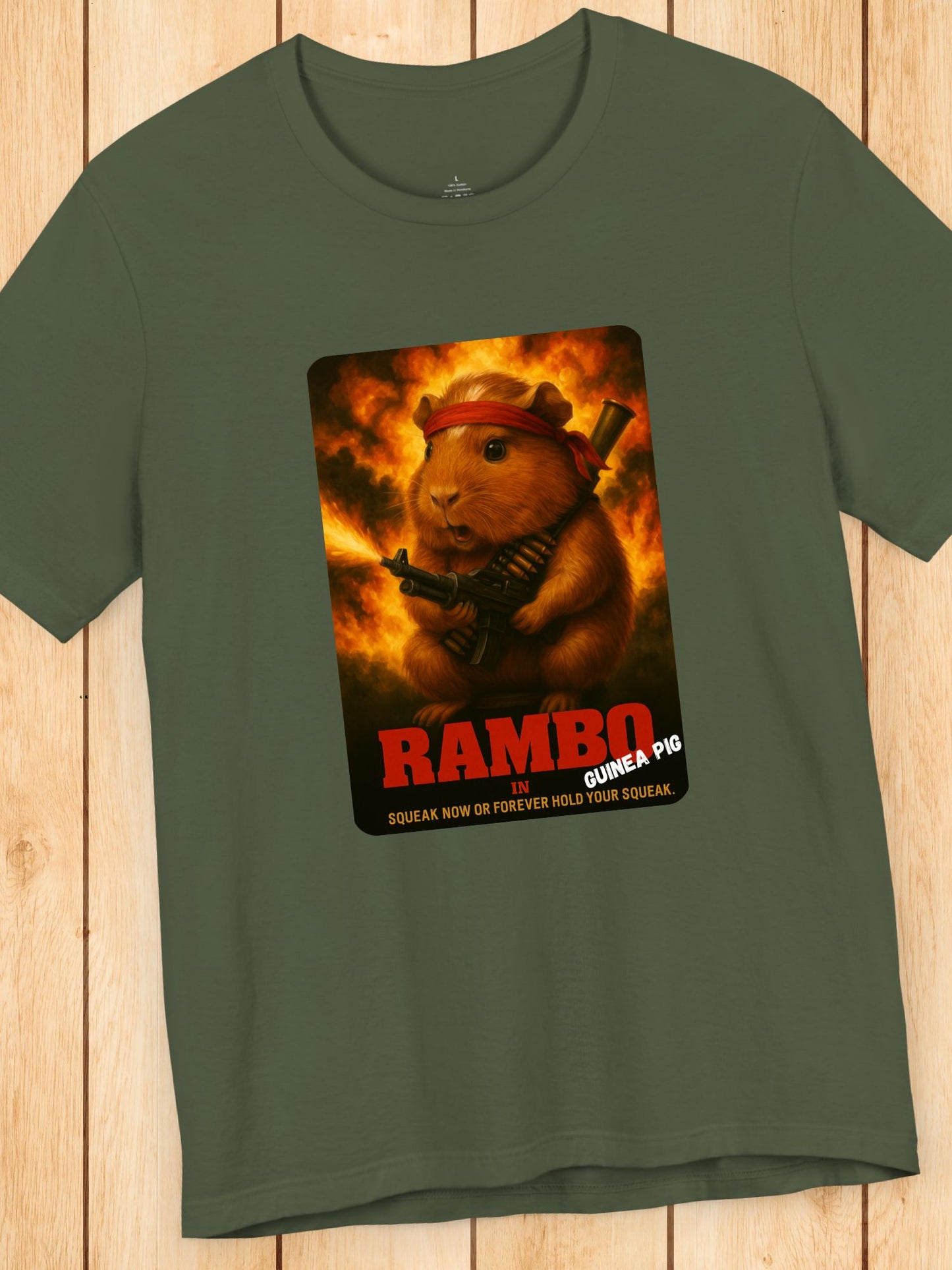 Rambo Guinea Pig Unisex T-Shirt, Funny Pet Lover T-Shirt