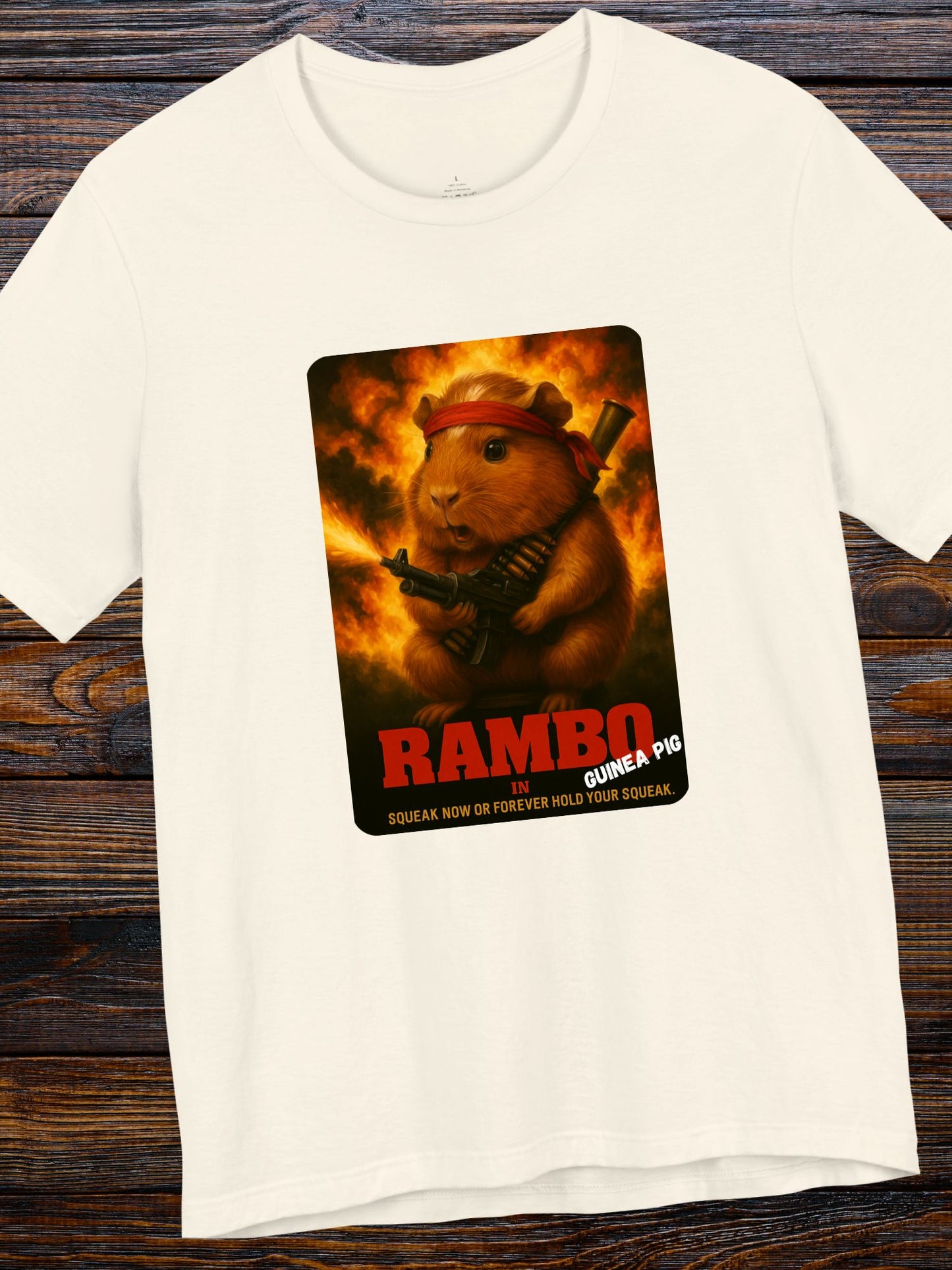 Rambo Guinea Pig Unisex T-Shirt, Funny Pet Lover T-Shirt
