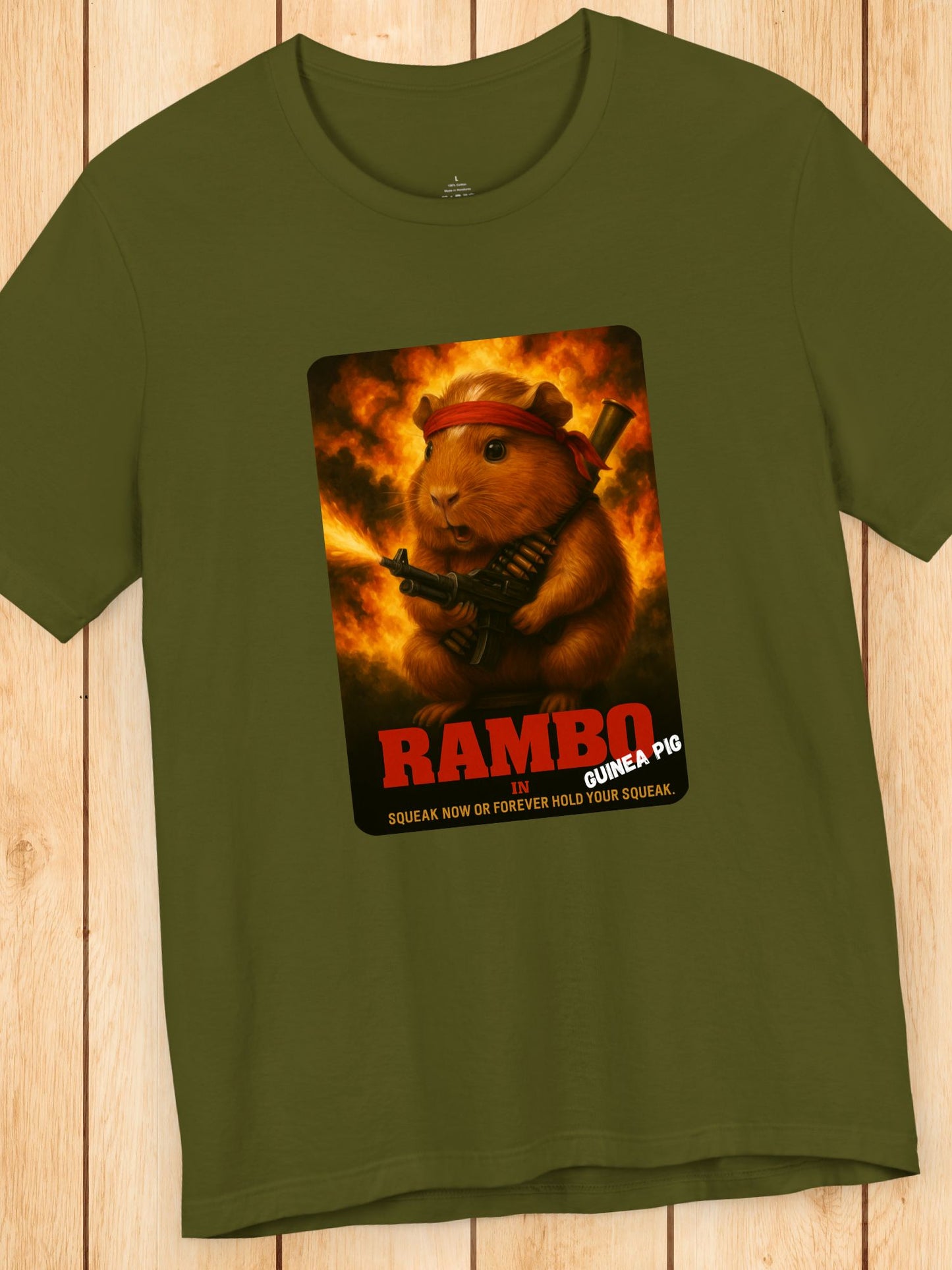 Rambo Guinea Pig Unisex T-Shirt, Funny Pet Lover T-Shirt