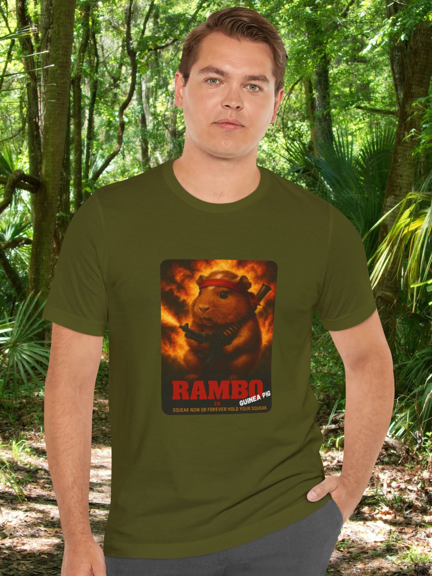 Rambo Guinea Pig Unisex T-Shirt, Funny Pet Lover T-Shirt