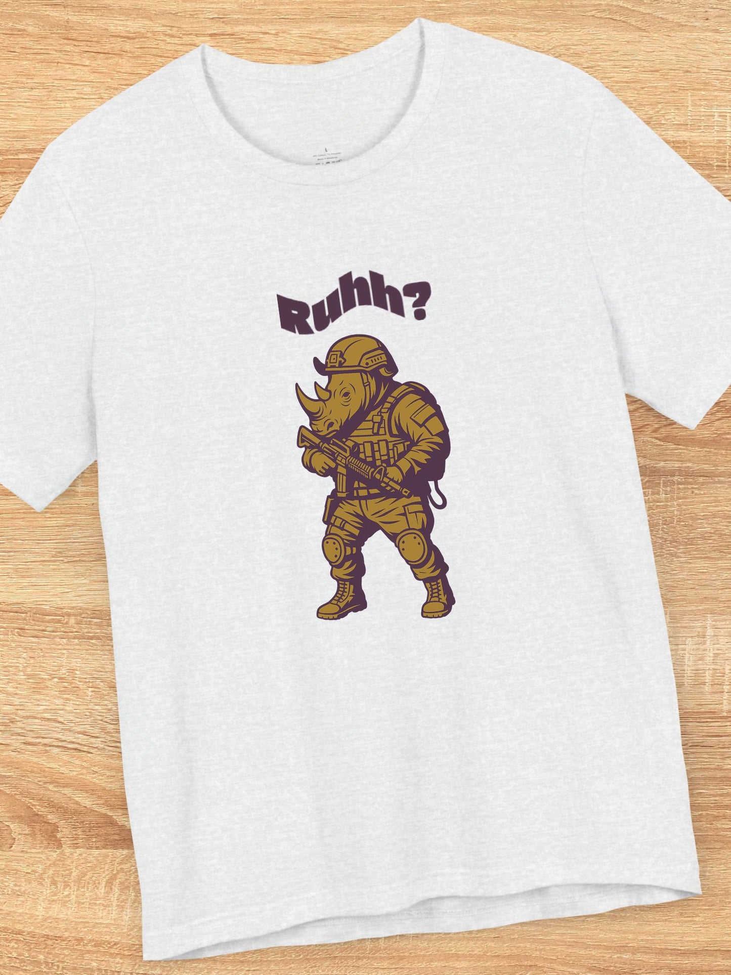 'Ruhh? Military Rhino Graphic Unisex T-Shirt,