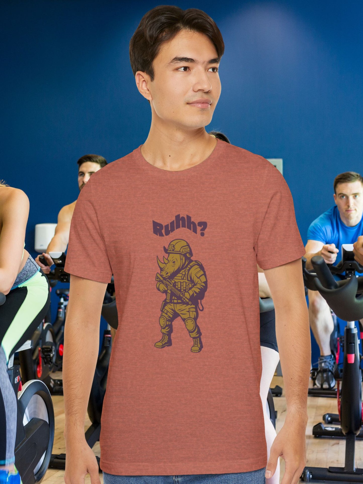 'Ruhh? Military Rhino Graphic Unisex T-Shirt,