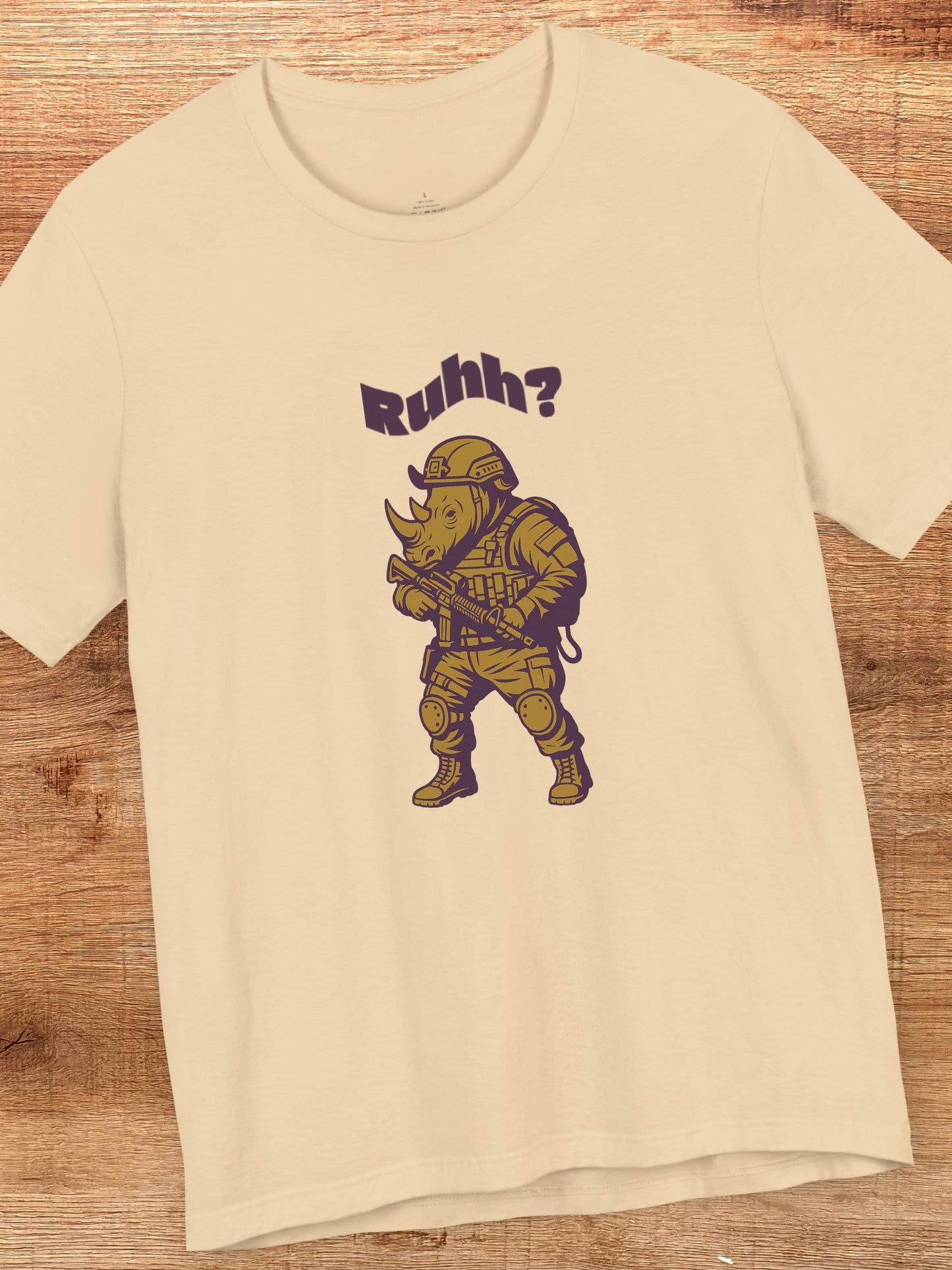 'Ruhh? Military Rhino Graphic Unisex T-Shirt,