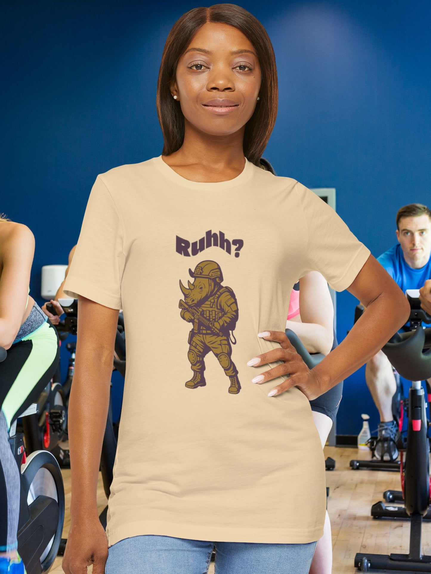 'Ruhh? Military Rhino Graphic Unisex T-Shirt,